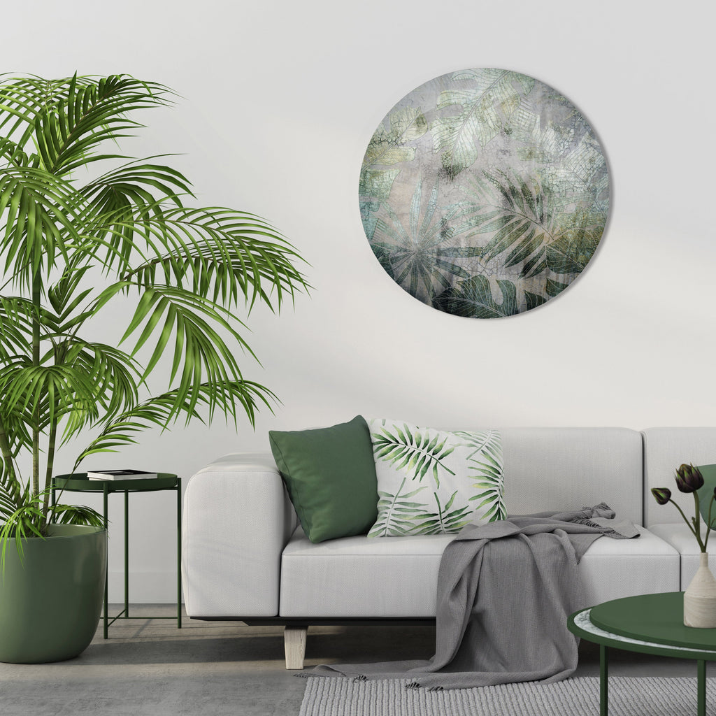 HARMONIE DANS LA VERDURE Art mural rond