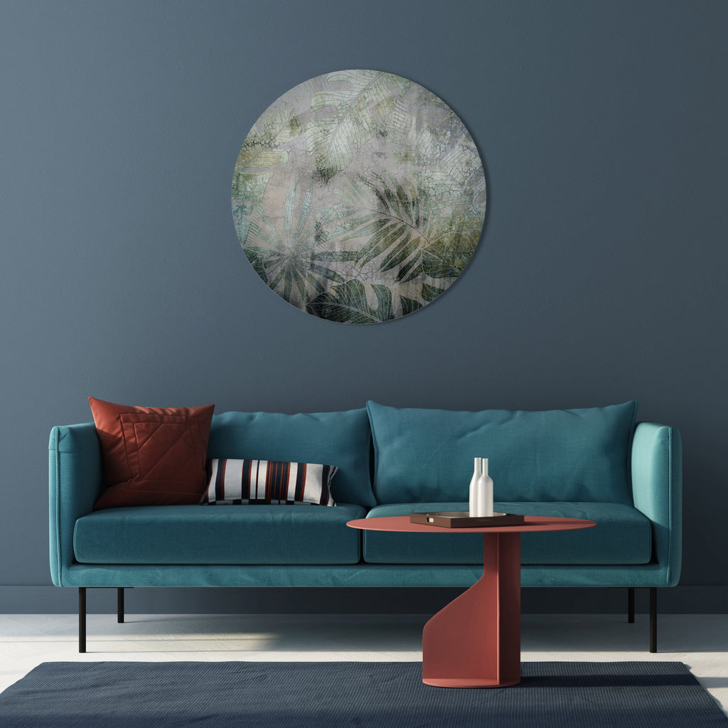 HARMONIE DANS LA VERDURE Art mural rond
