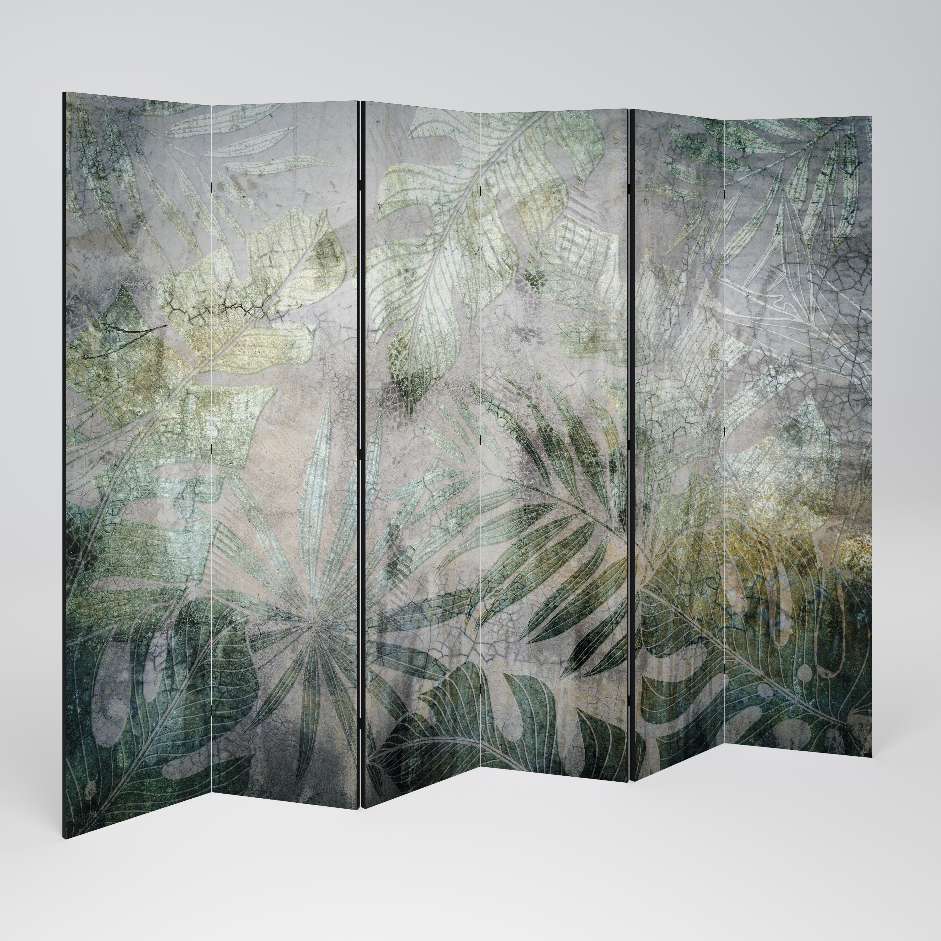 HARMONY IN GREENERY Decorative 6-Panel Room Divider