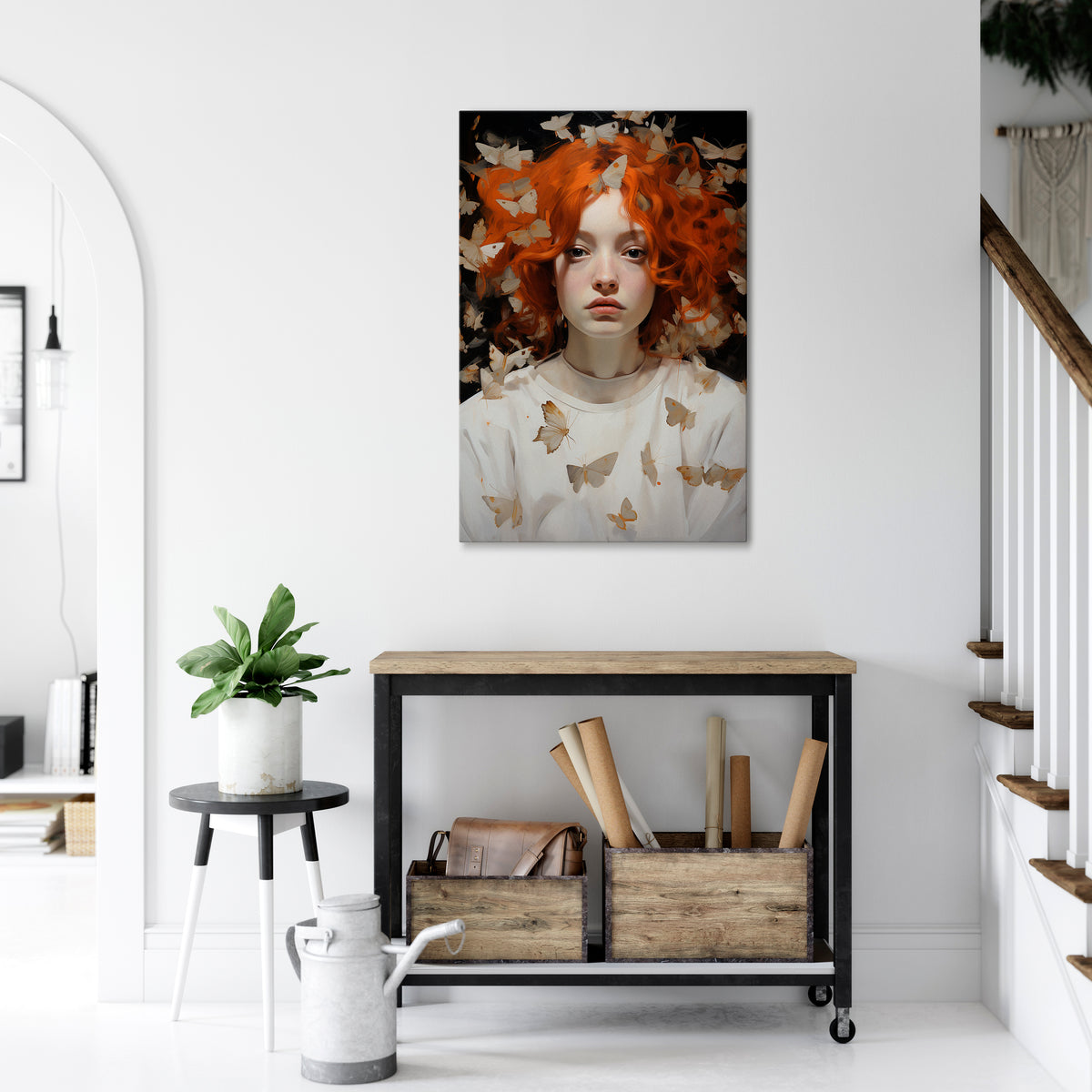 BUTTERFLY DREAMS Vertical Canvas Print