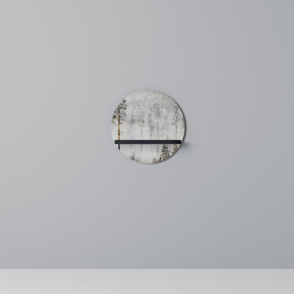 Étagère d'art ronde FADE IN THE TREES en finition noire