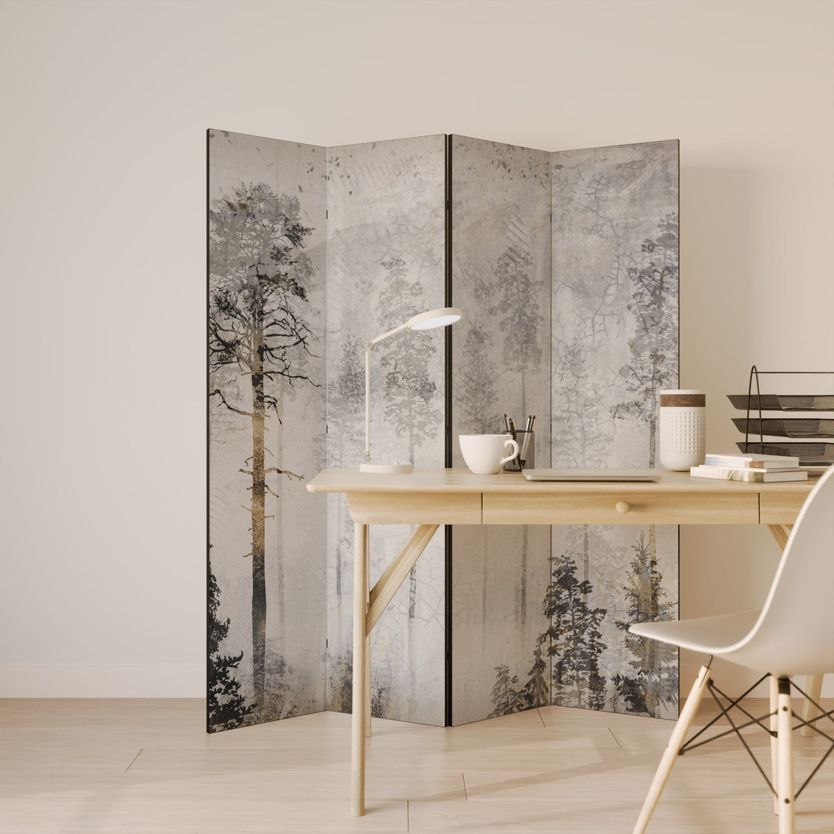 FADE IN THE TREES 4-Panel Room Divider