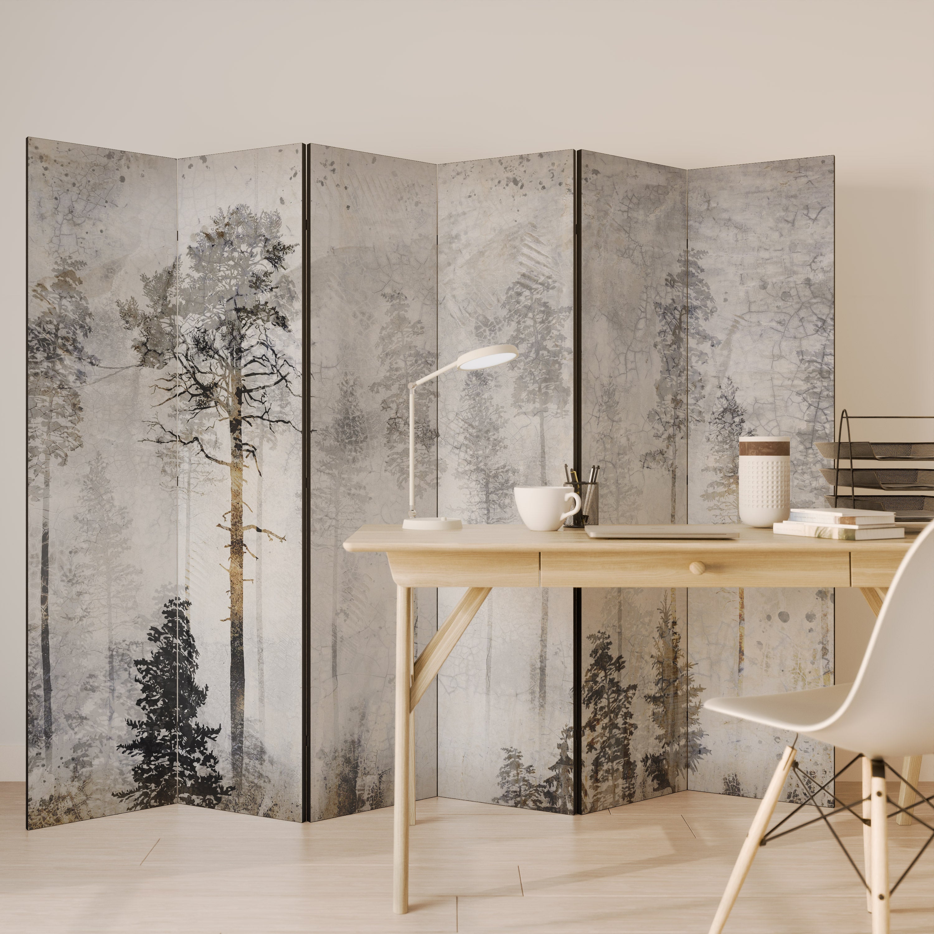 FADE IN THE TREES 6-Panel Room Divider