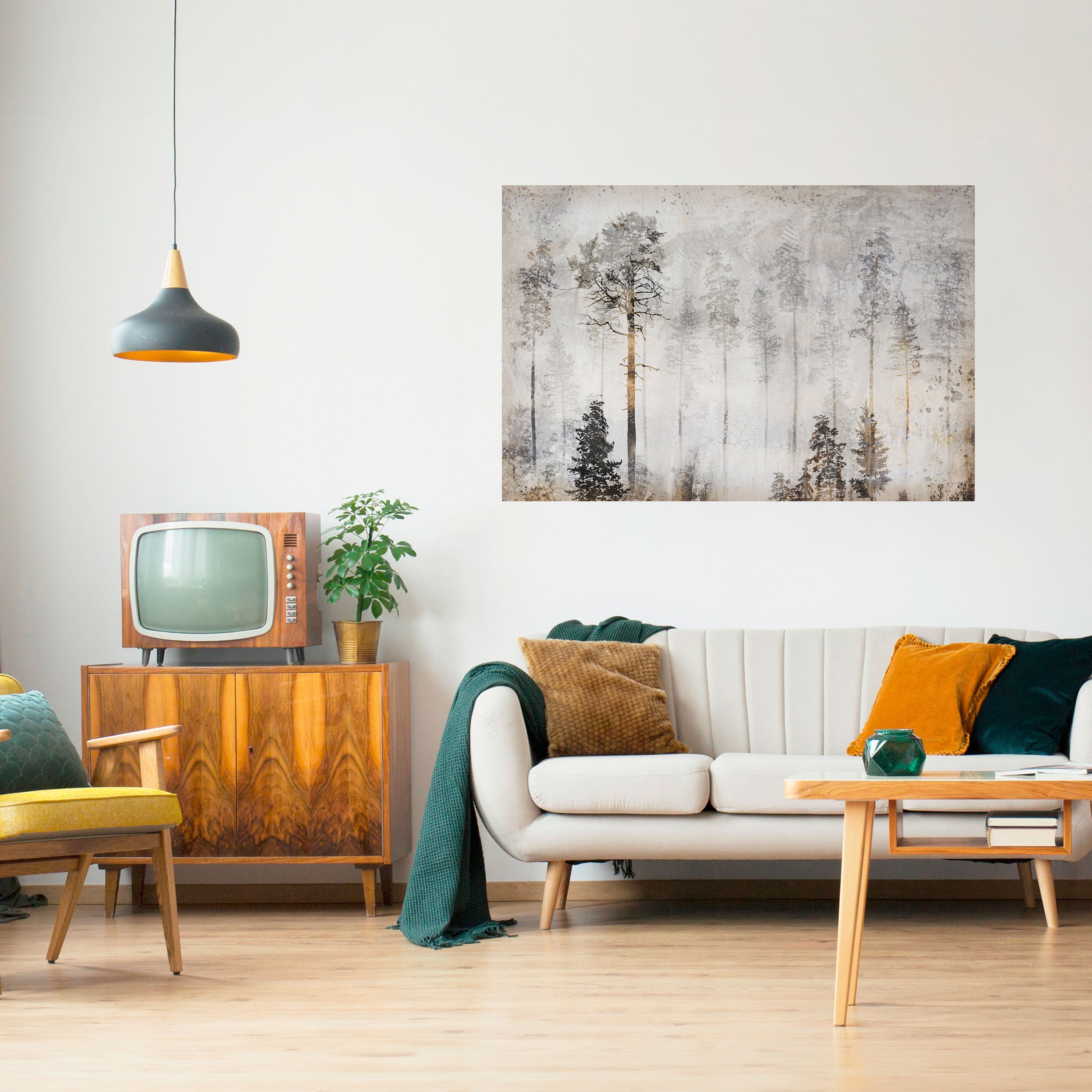 Affiche horizontale autocollante « FADE IN THE TREES »