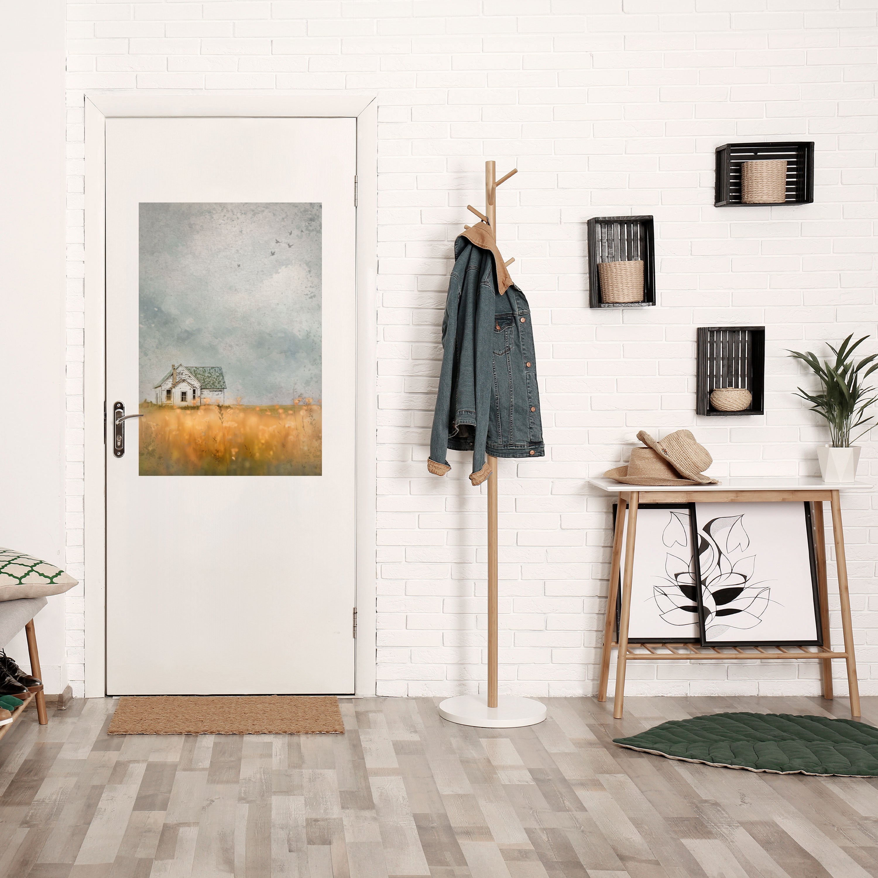 Affiche verticale autocollante « Champs de lumière déclinante »