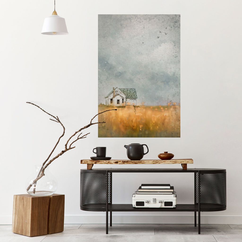 Affiche verticale autocollante « Champs de lumière déclinante »