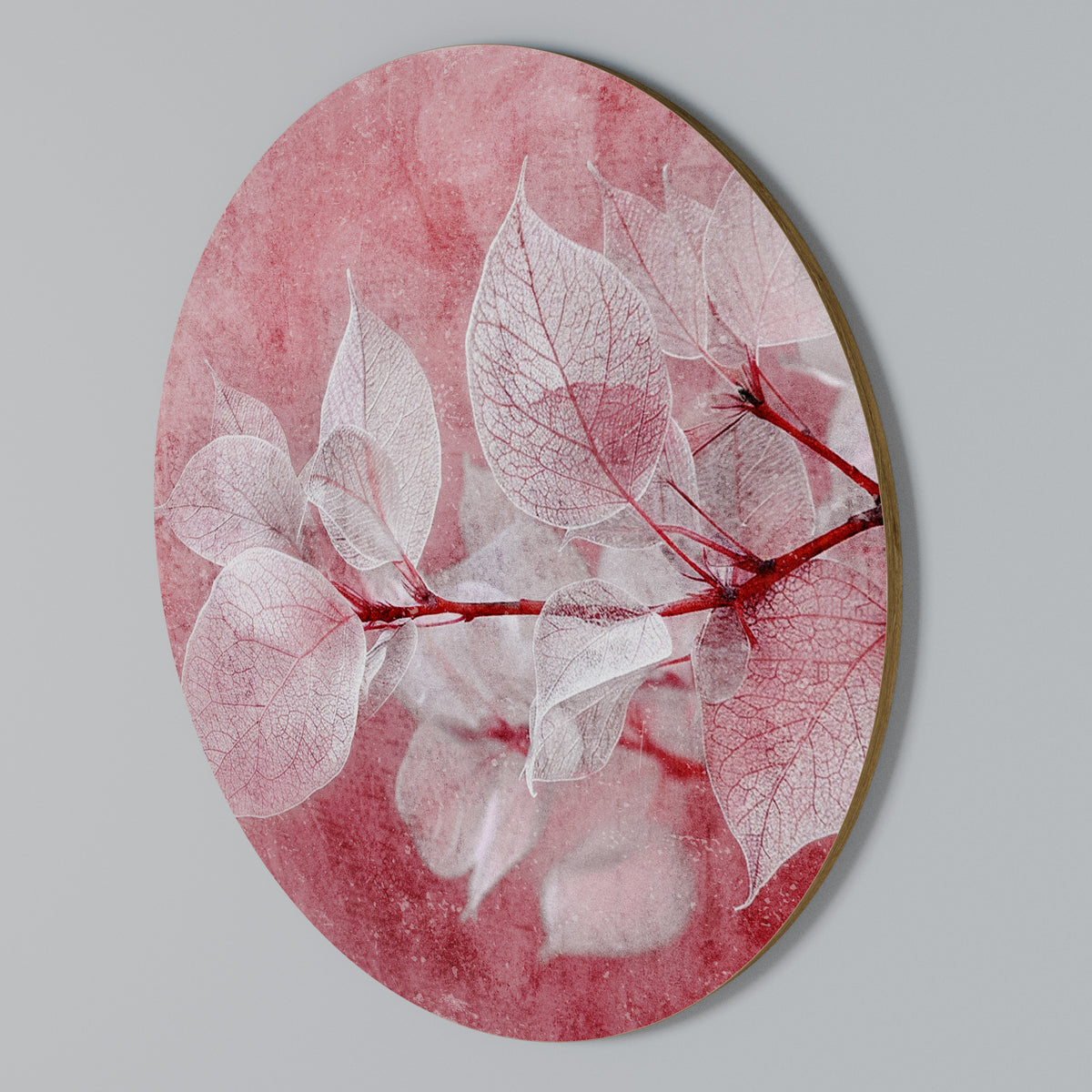 ETHERAL PETAL GLOW Round Wall Art
