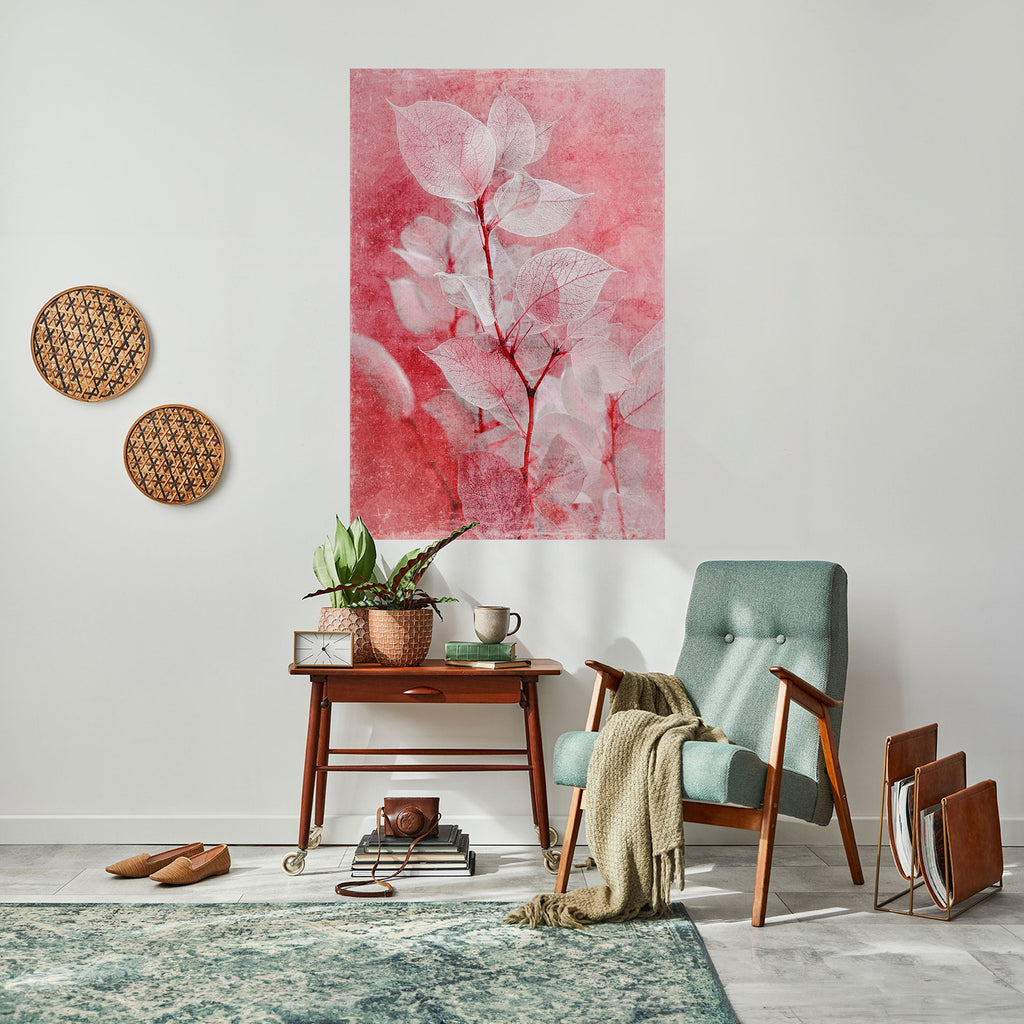 Affiche verticale autocollante « ÉTHÉRAL PETAL GLOW »