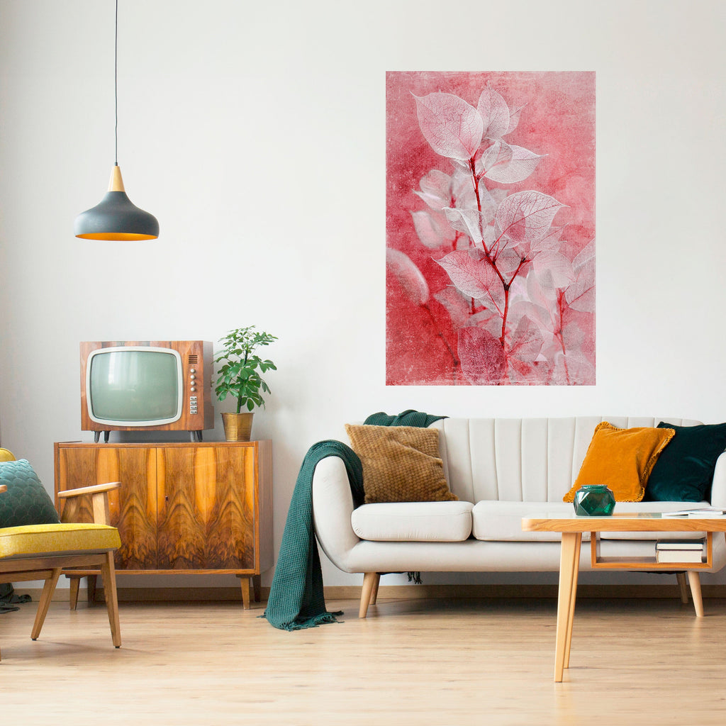 Affiche verticale autocollante « ÉTHÉRAL PETAL GLOW »