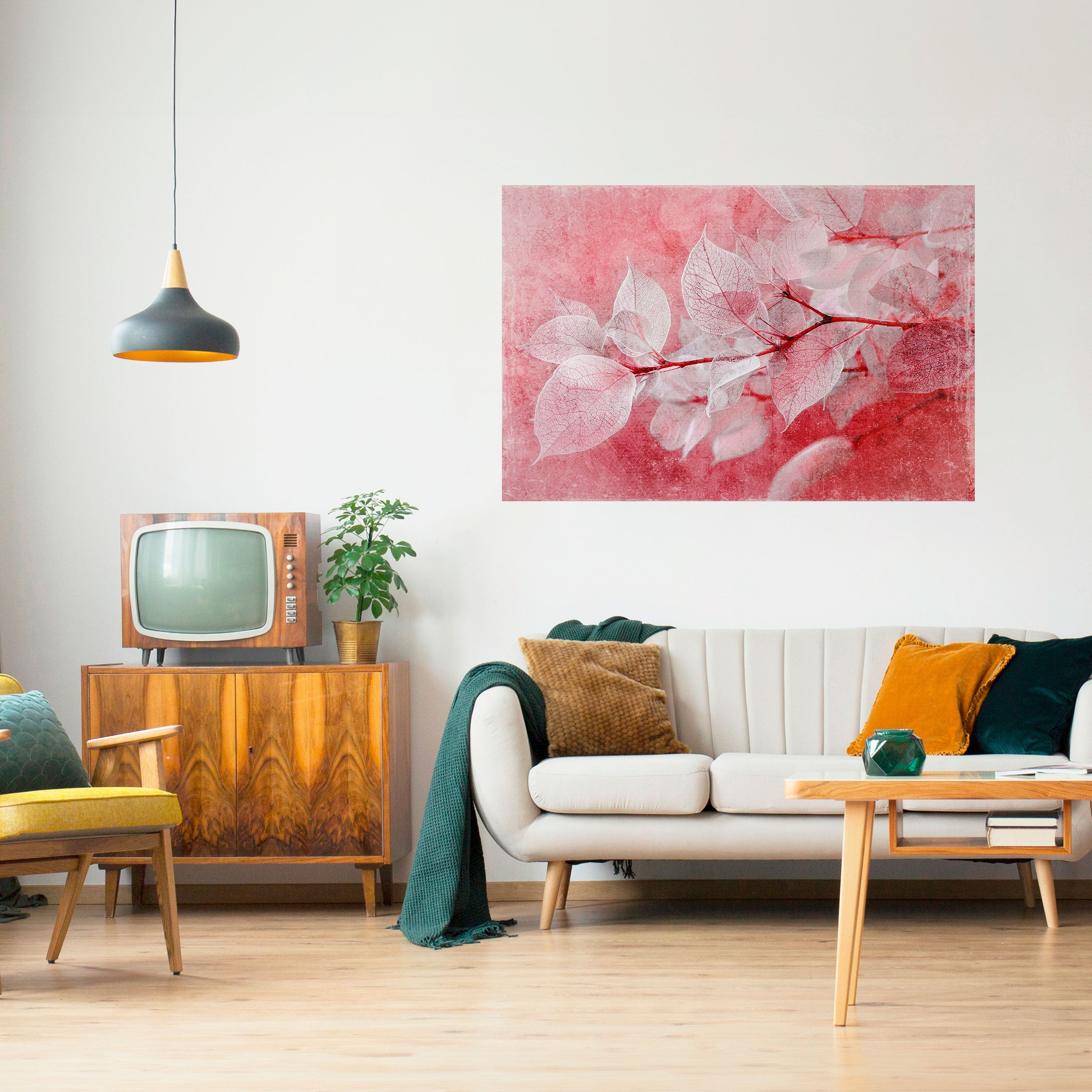 Affiche horizontale autocollante « ÉTHÉRAL PETAL GLOW »