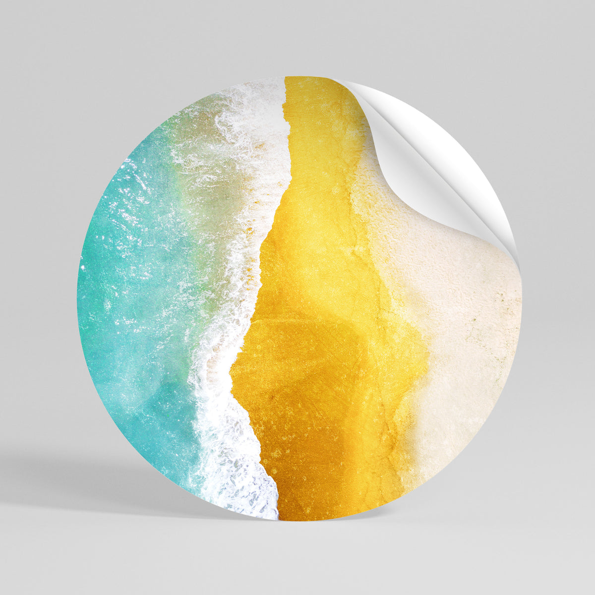 TRILOGY OF TIDES Peel and Stick Round Sticker