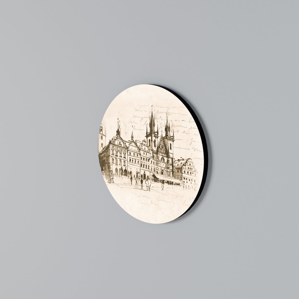 WHISPERS OF ARCHITECTURE Round Wall Art