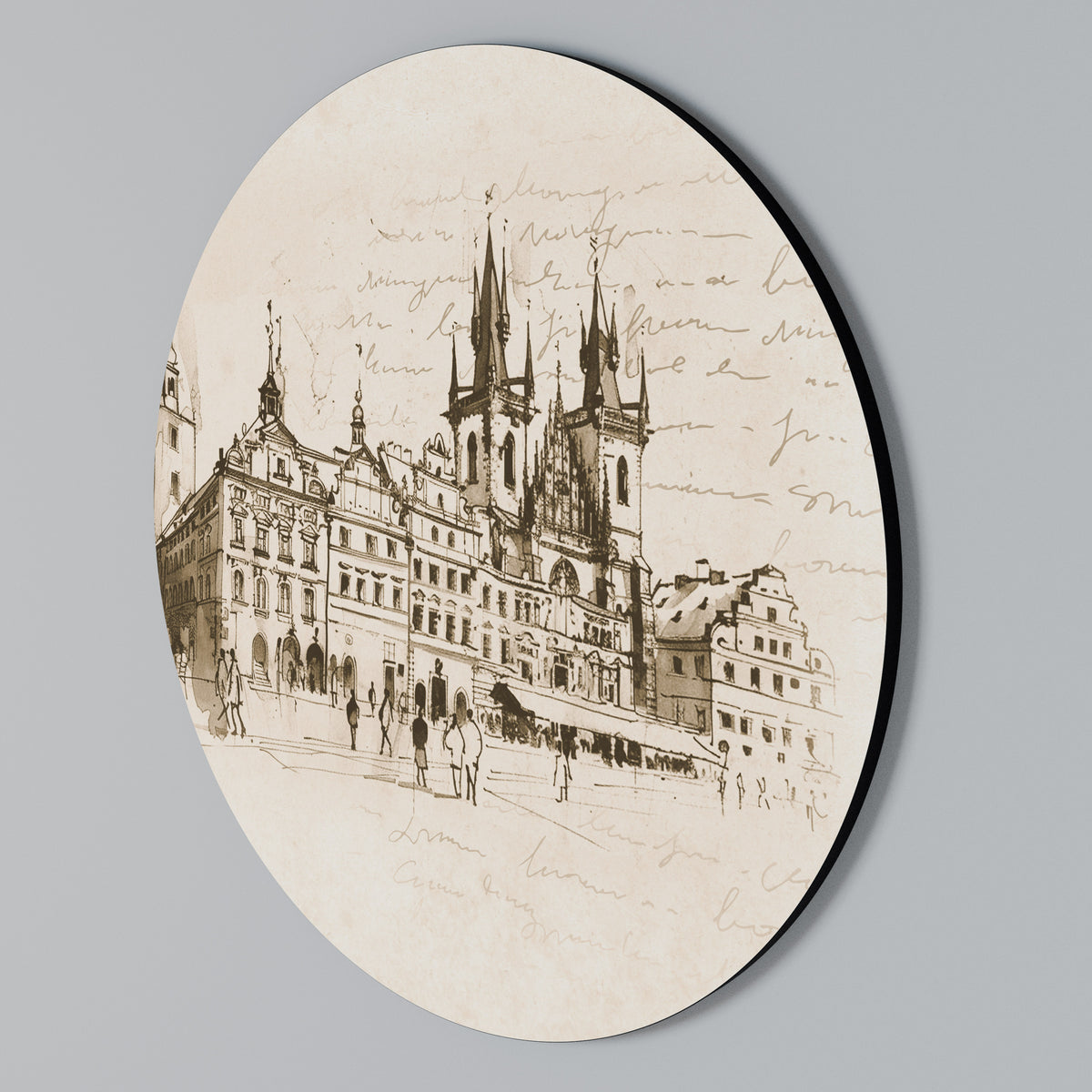 WHISPERS OF ARCHITECTURE Round Wall Art