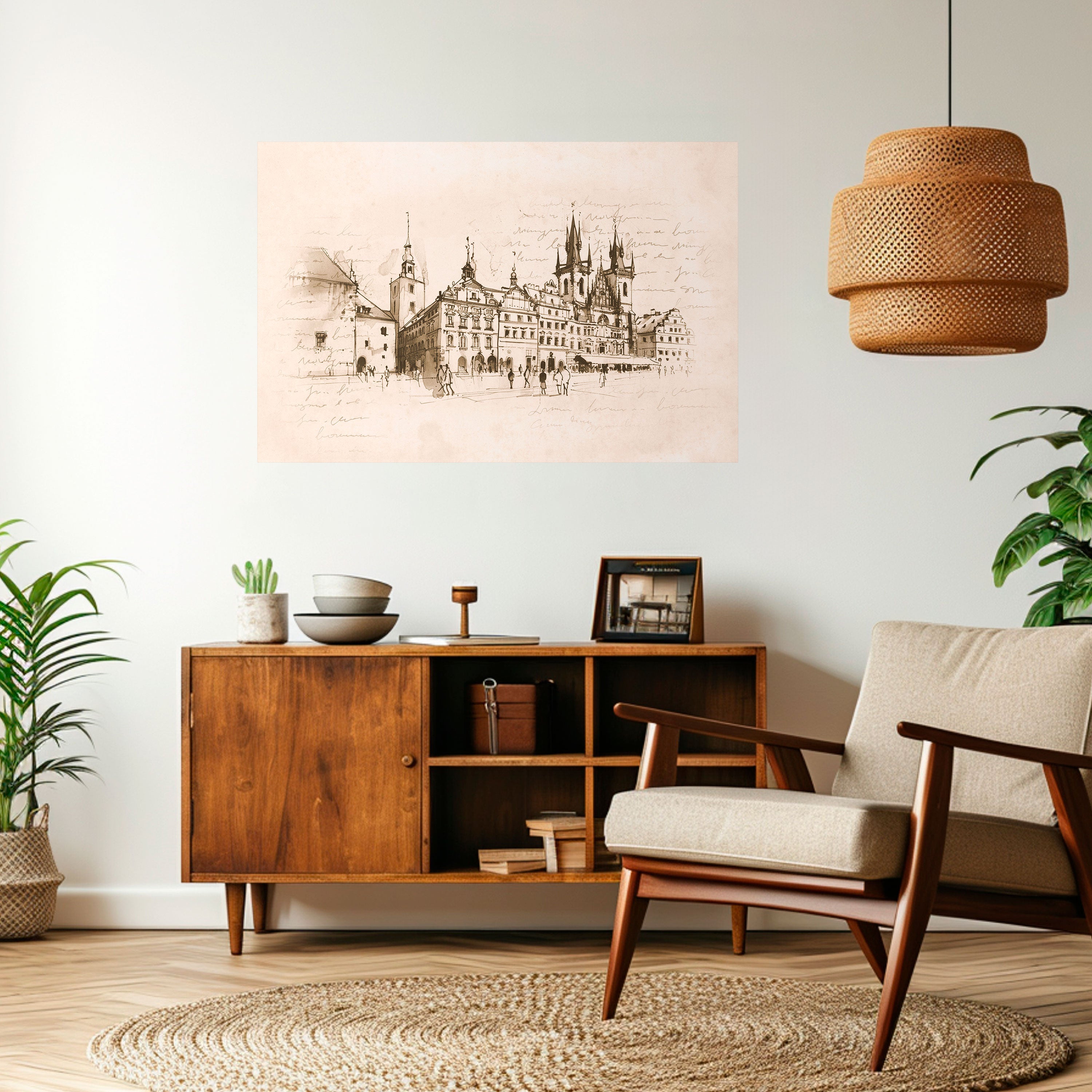 Affiche horizontale autocollante « Whispers of Architecture »