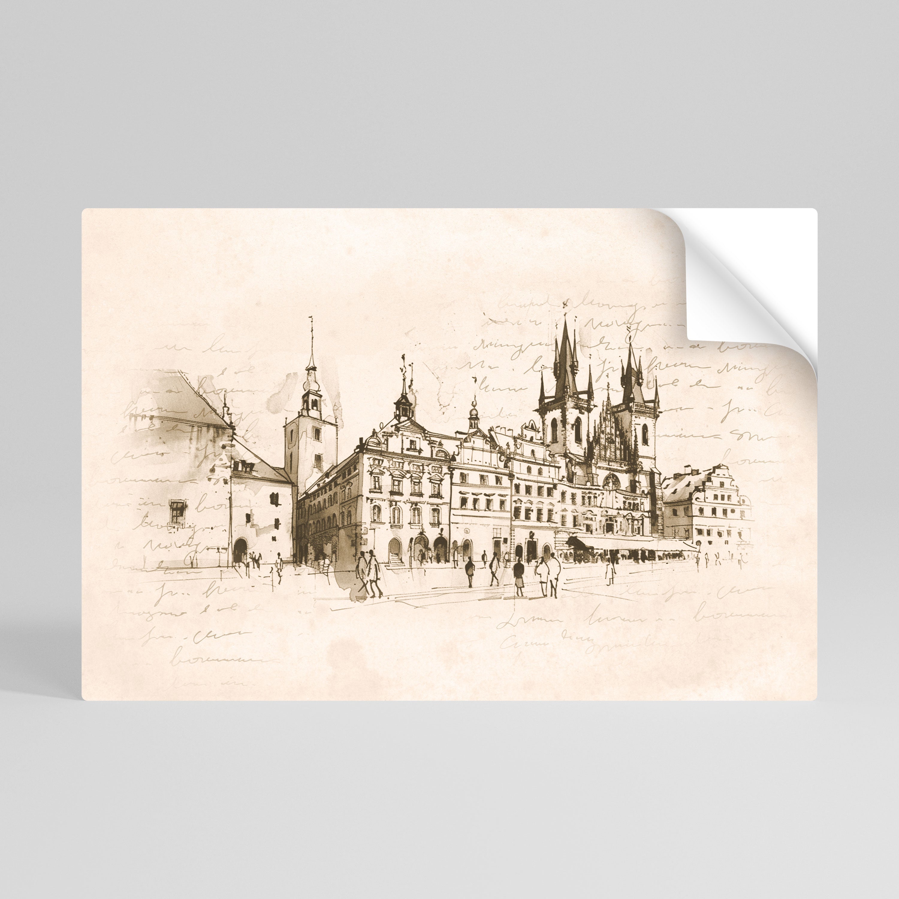 Affiche horizontale autocollante « Whispers of Architecture »