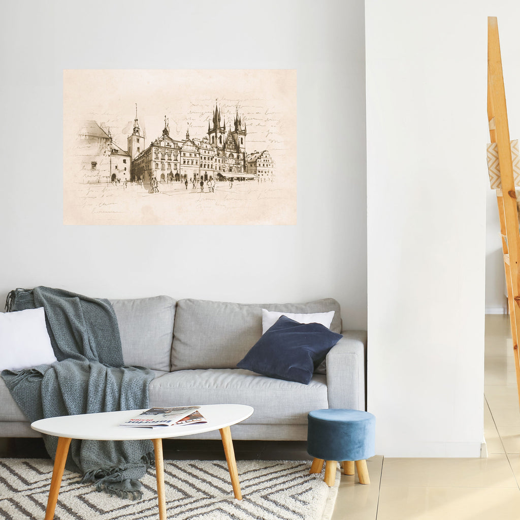 Affiche horizontale autocollante « Whispers of Architecture »