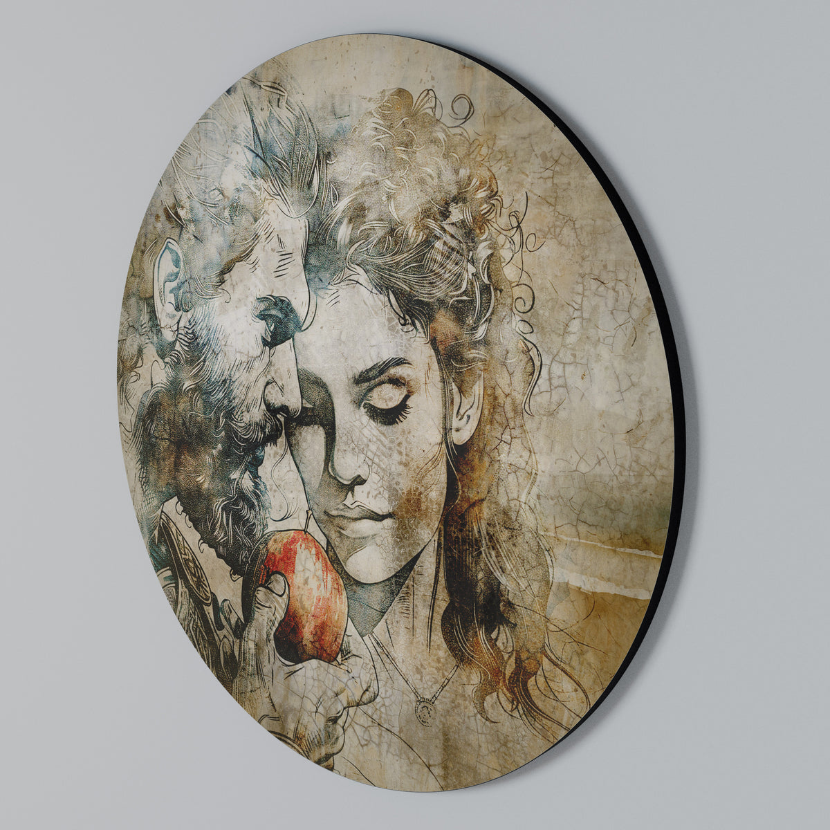 WHISPERS OF TEMPTATION Round Wall Art