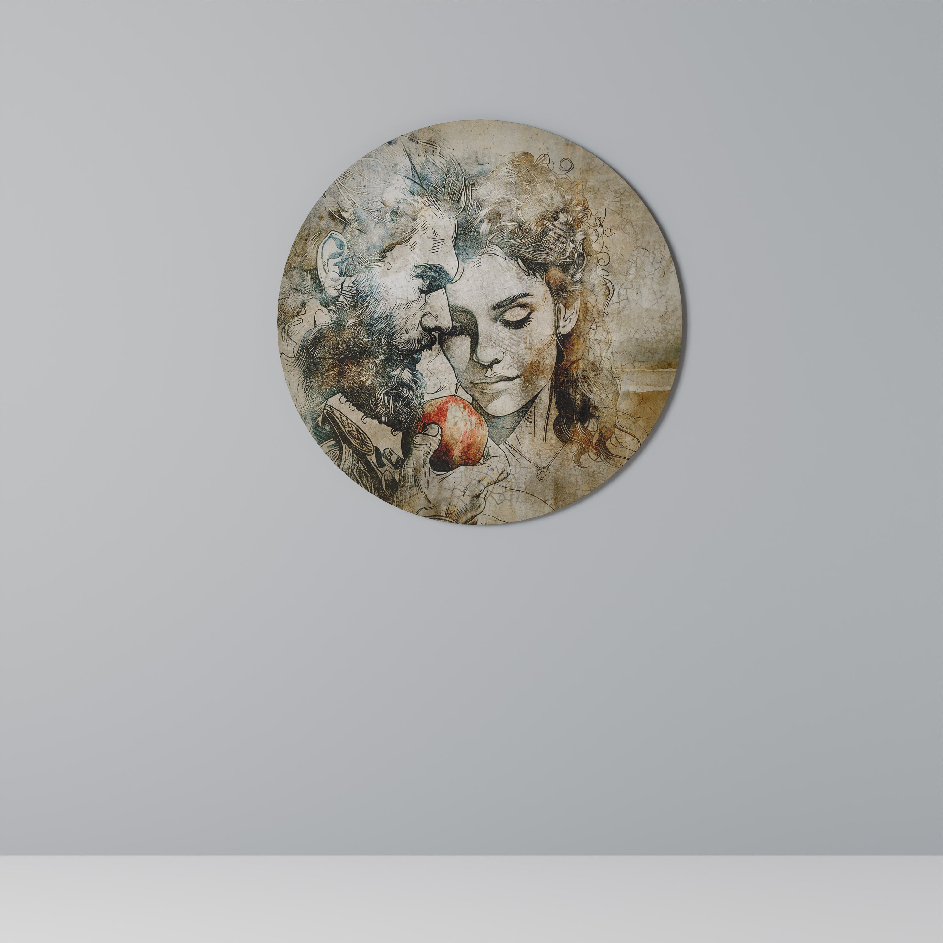 Murmures de la tentation - Décoration murale ronde