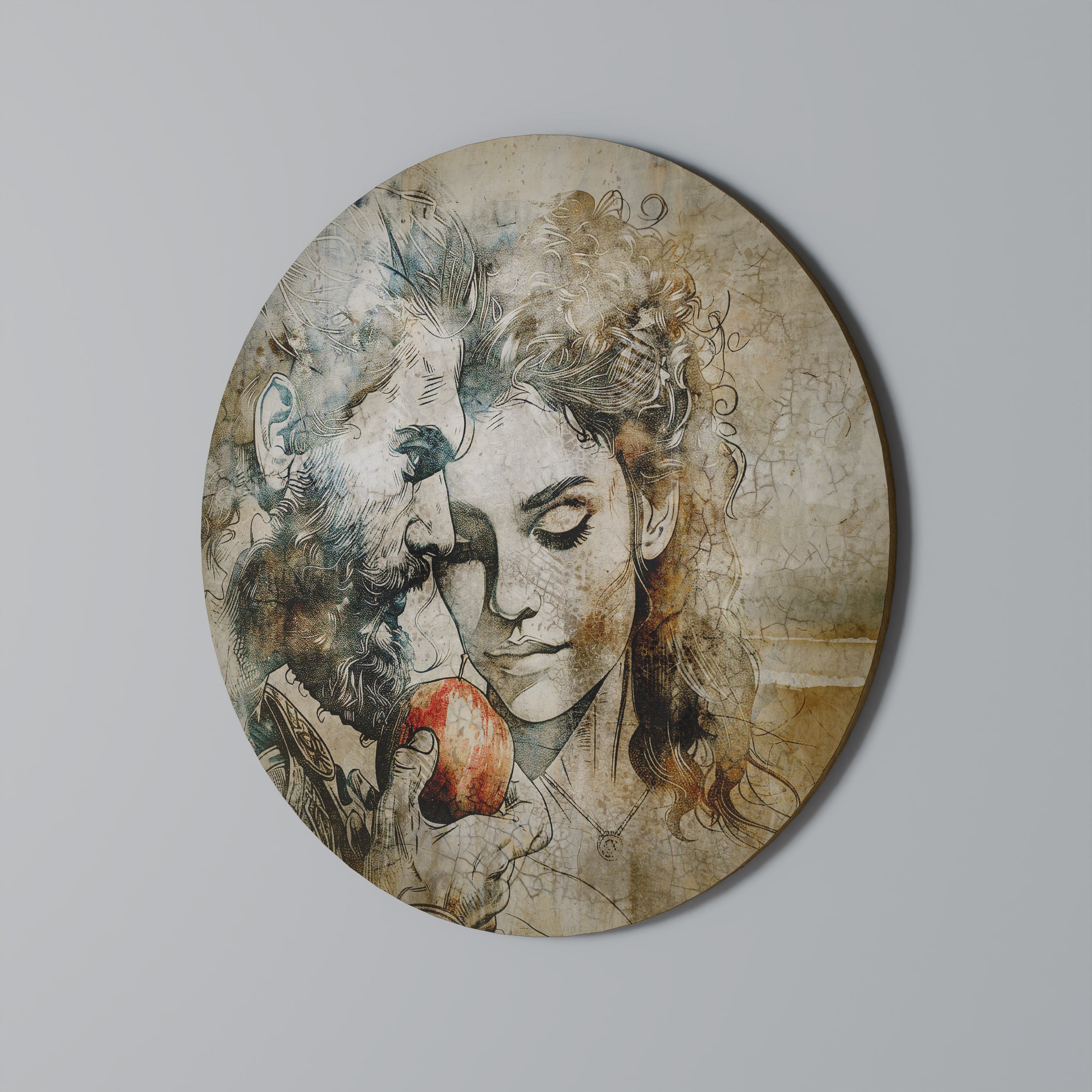 Murmures de la tentation - Décoration murale ronde