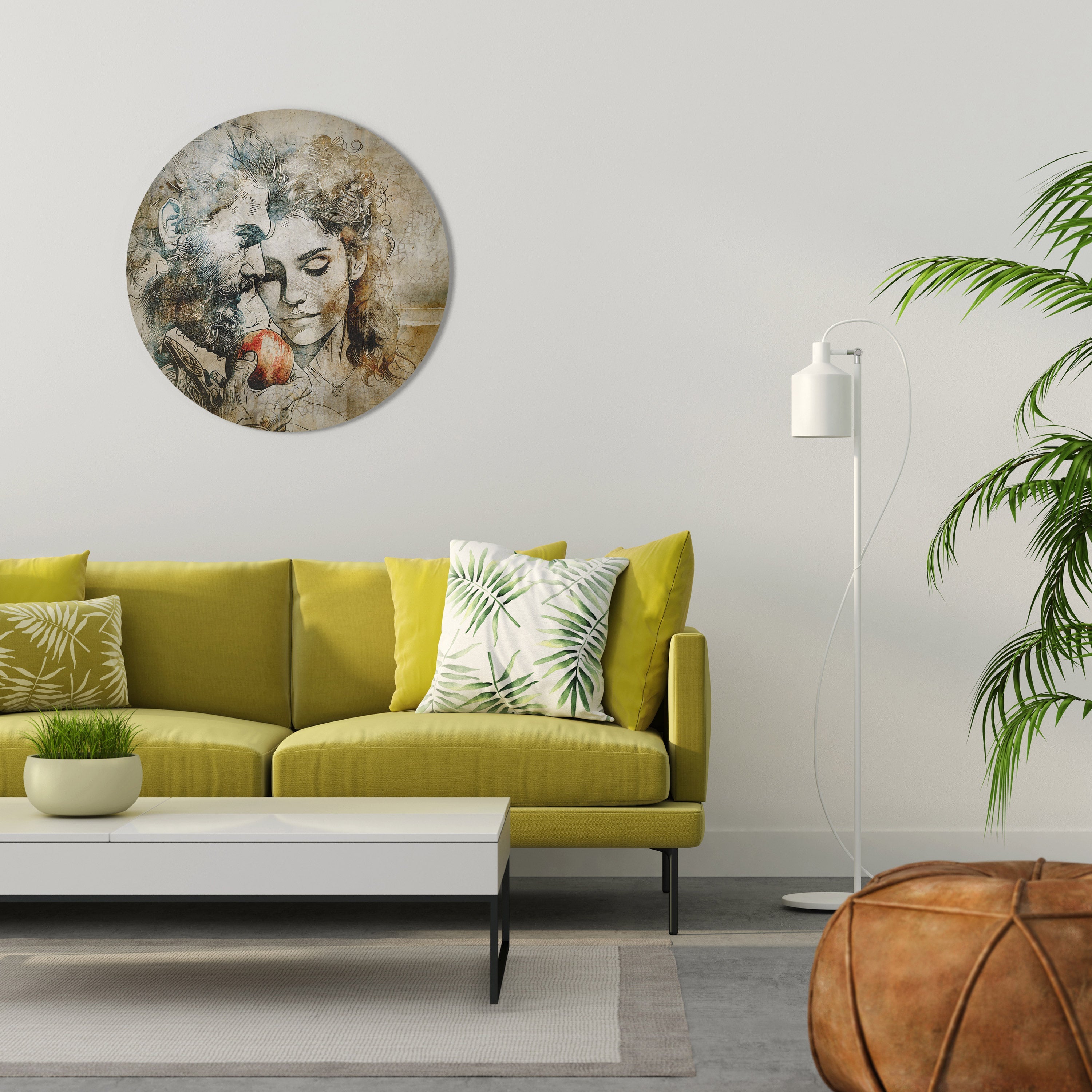 Murmures de la tentation - Décoration murale ronde