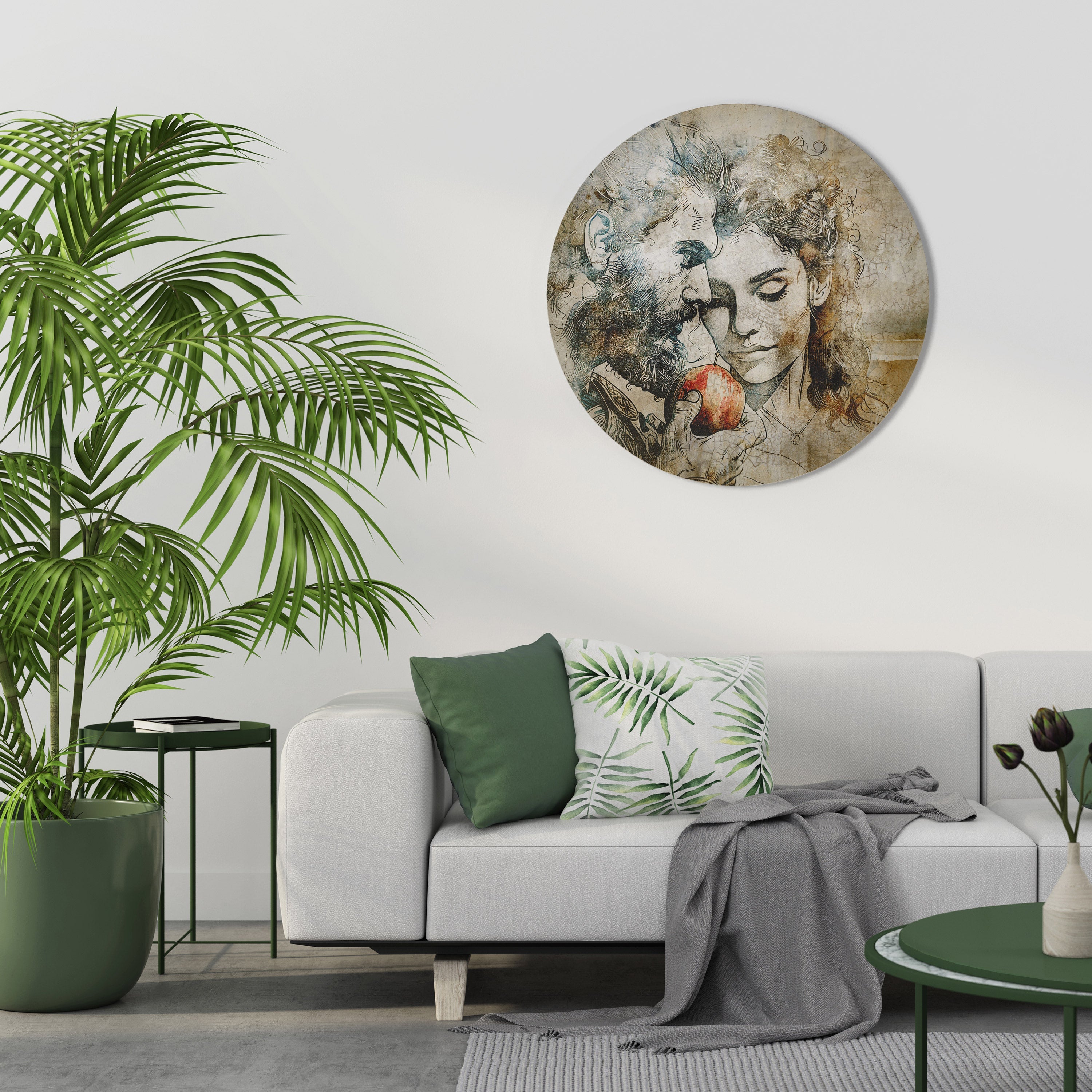 Murmures de la tentation - Décoration murale ronde