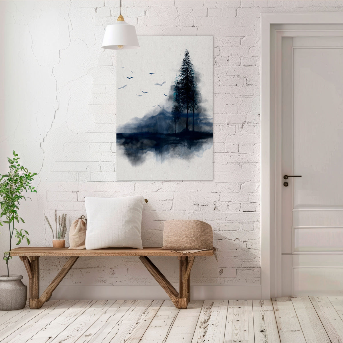 MISTY RECOLLECTION Vertical Canvas Print