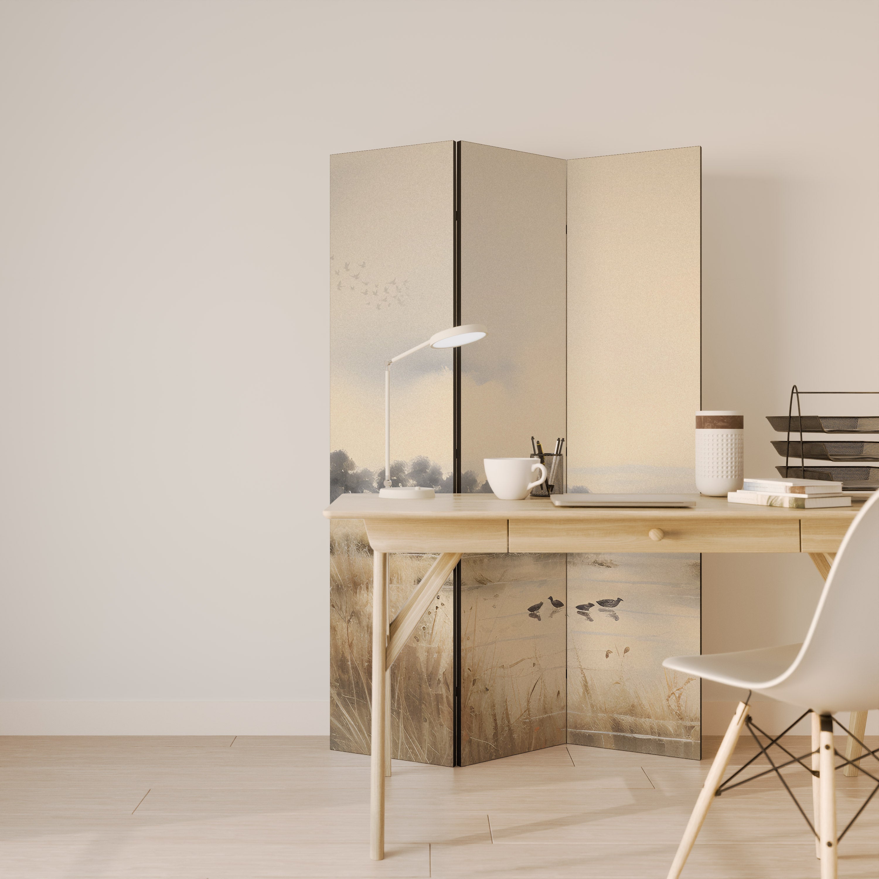 LAKESIDE NOSTALGY 3-Panel Room Divider