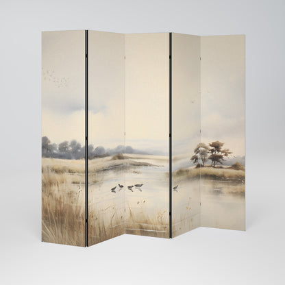 LAKESIDE NOSTALGY 5-Panel Room Divider