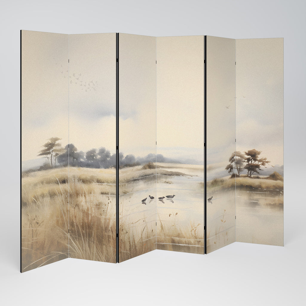 LAKESIDE NOSTALGY Decorative 6-Panel Room Divider