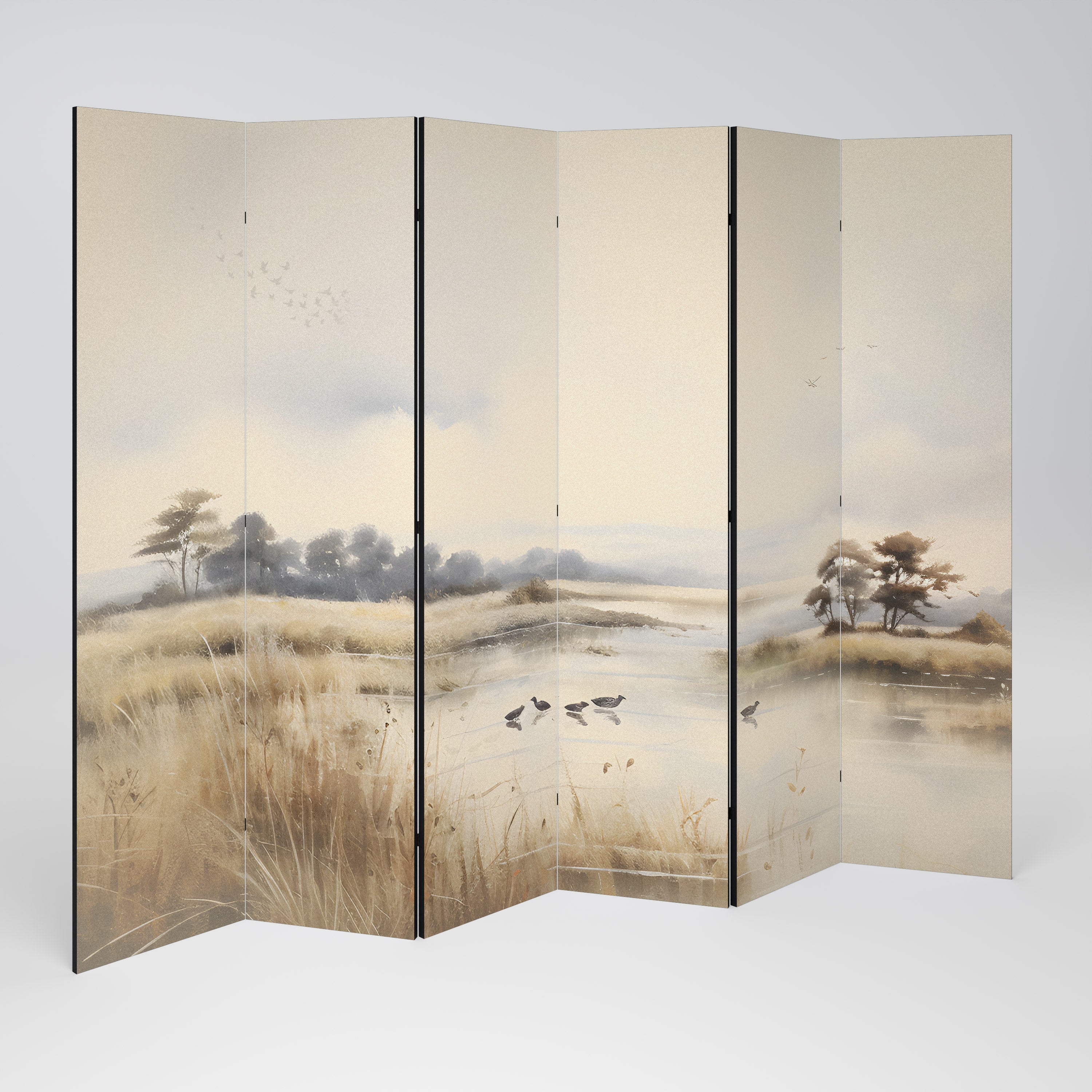 LAKESIDE NOSTALGY 6-Panel Room Divider