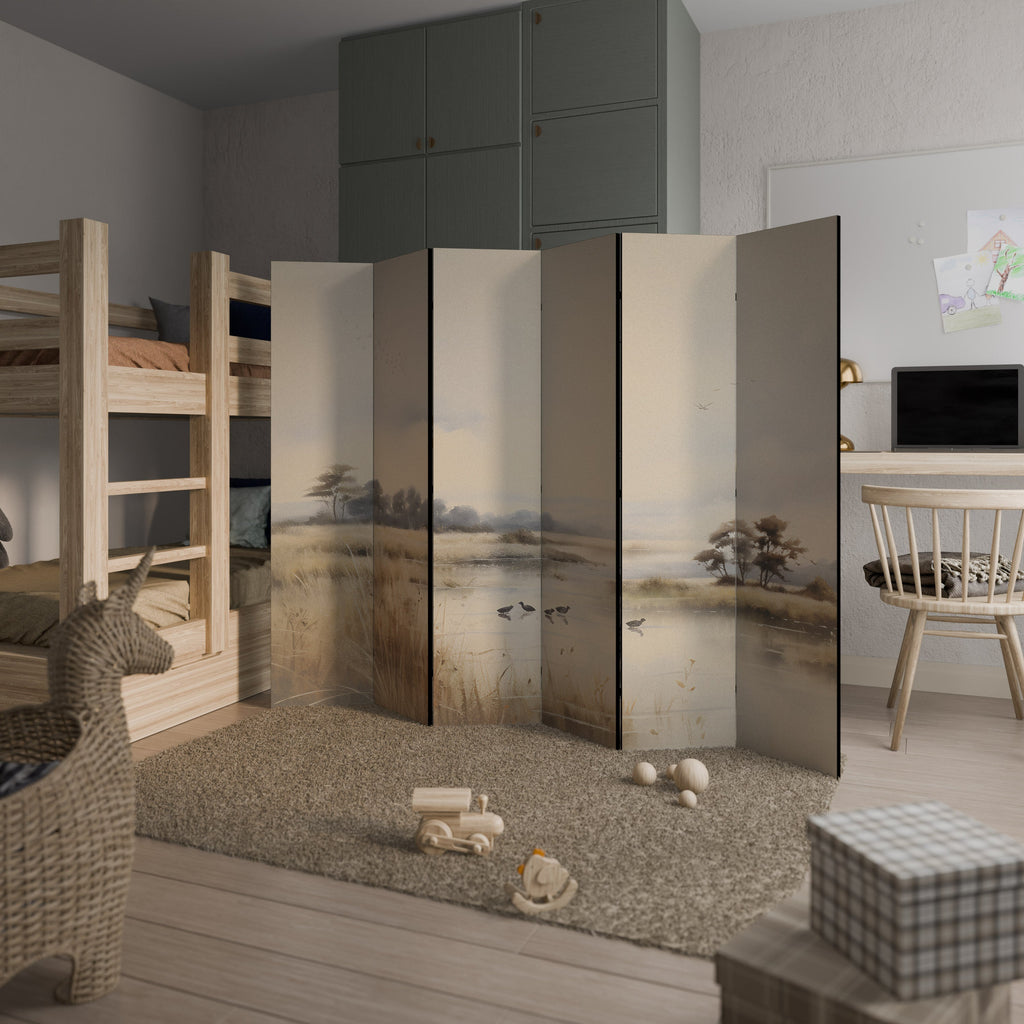 LAKESIDE NOSTALGY Decorative 6-Panel Room Divider