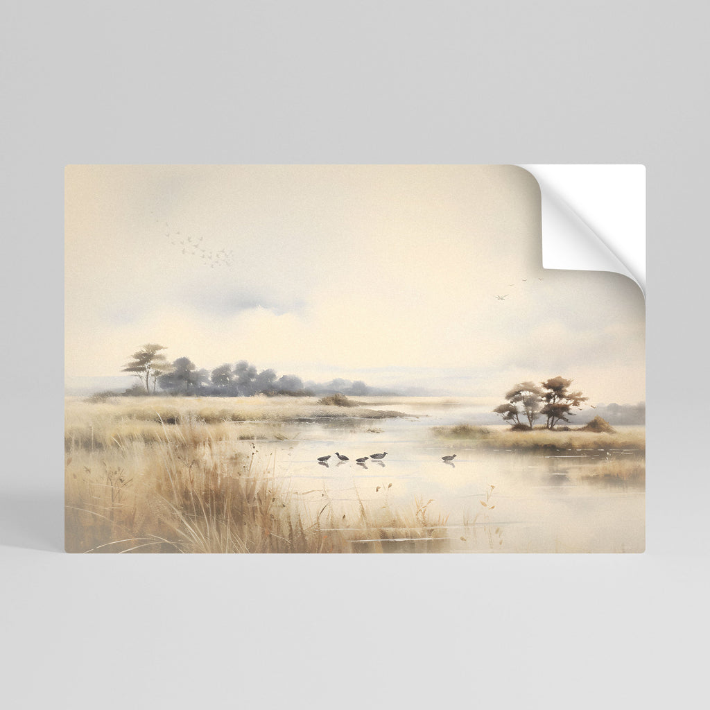 Affiche horizontale autocollante LAKESIDE NOSTALGY