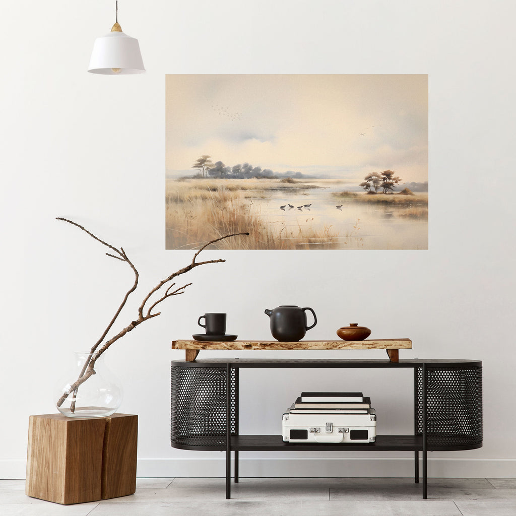 Affiche horizontale autocollante LAKESIDE NOSTALGY