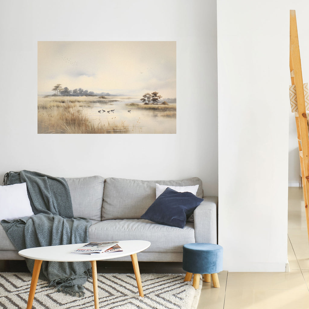 Affiche horizontale autocollante LAKESIDE NOSTALGY