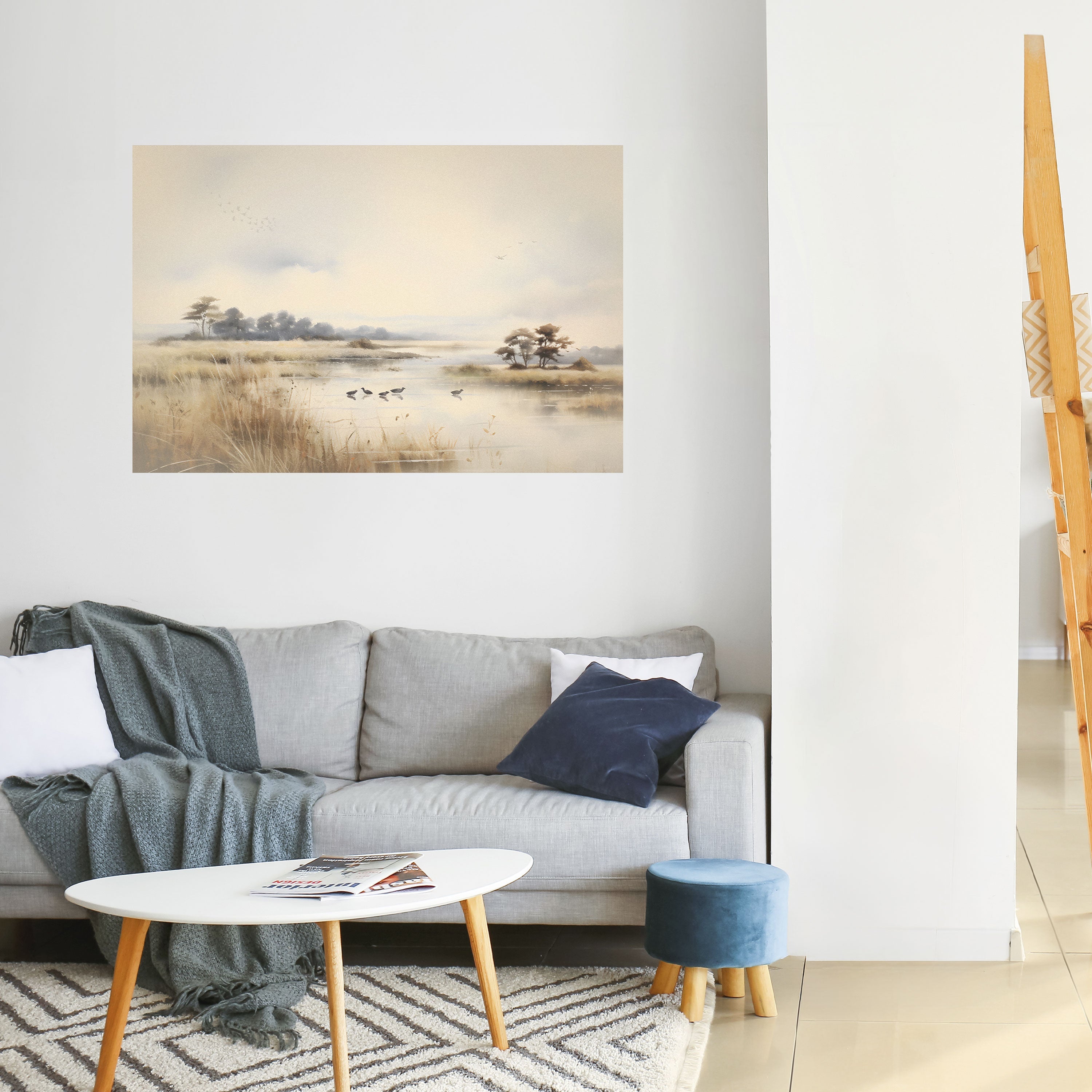 Affiche horizontale autocollante LAKESIDE NOSTALGY