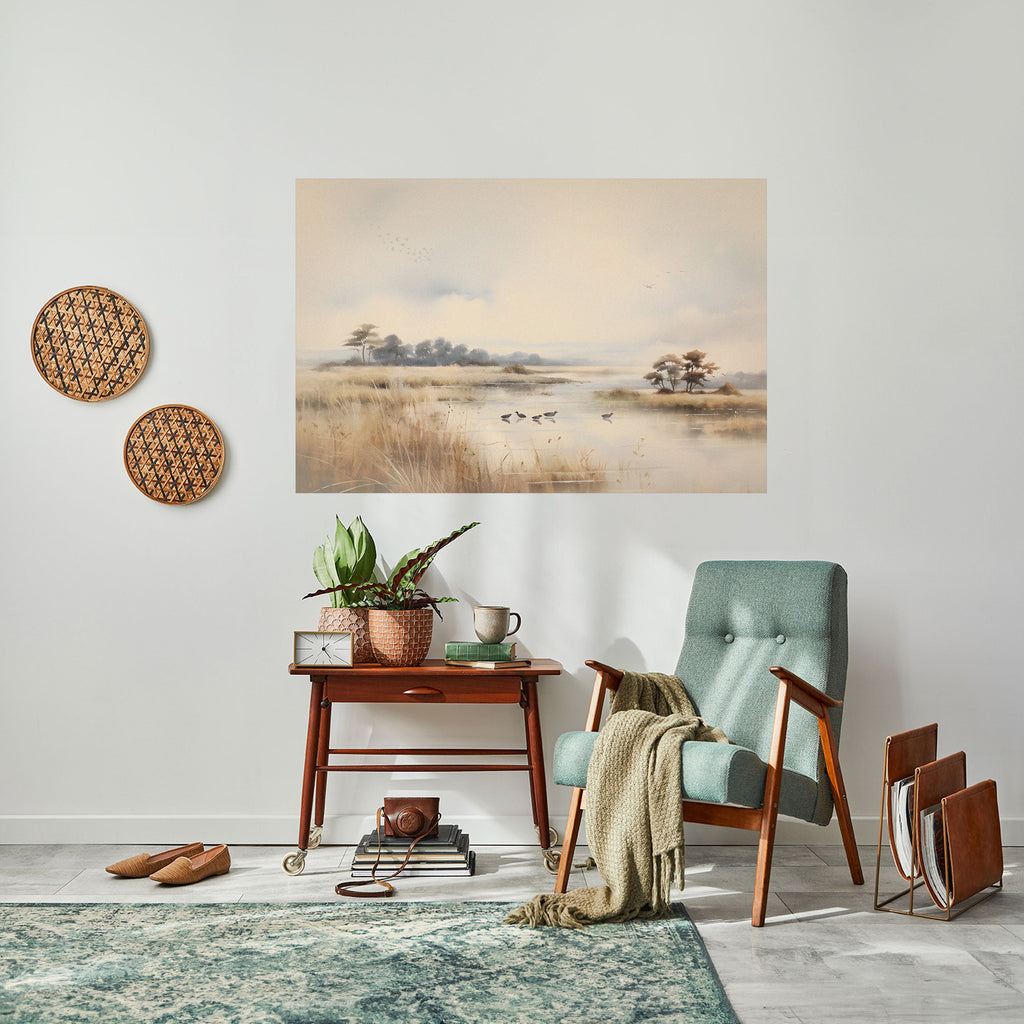 Affiche horizontale autocollante LAKESIDE NOSTALGY