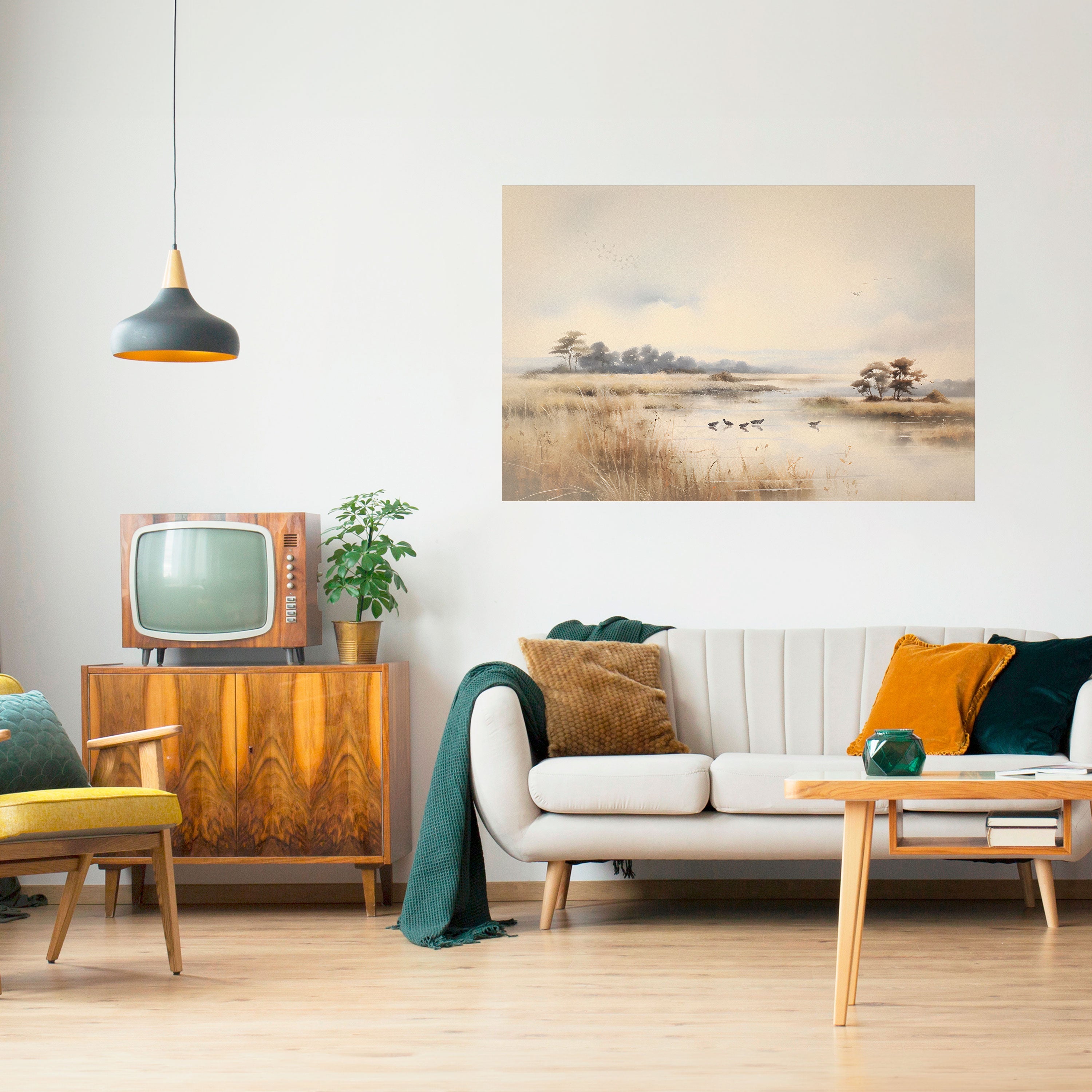 Affiche horizontale autocollante LAKESIDE NOSTALGY