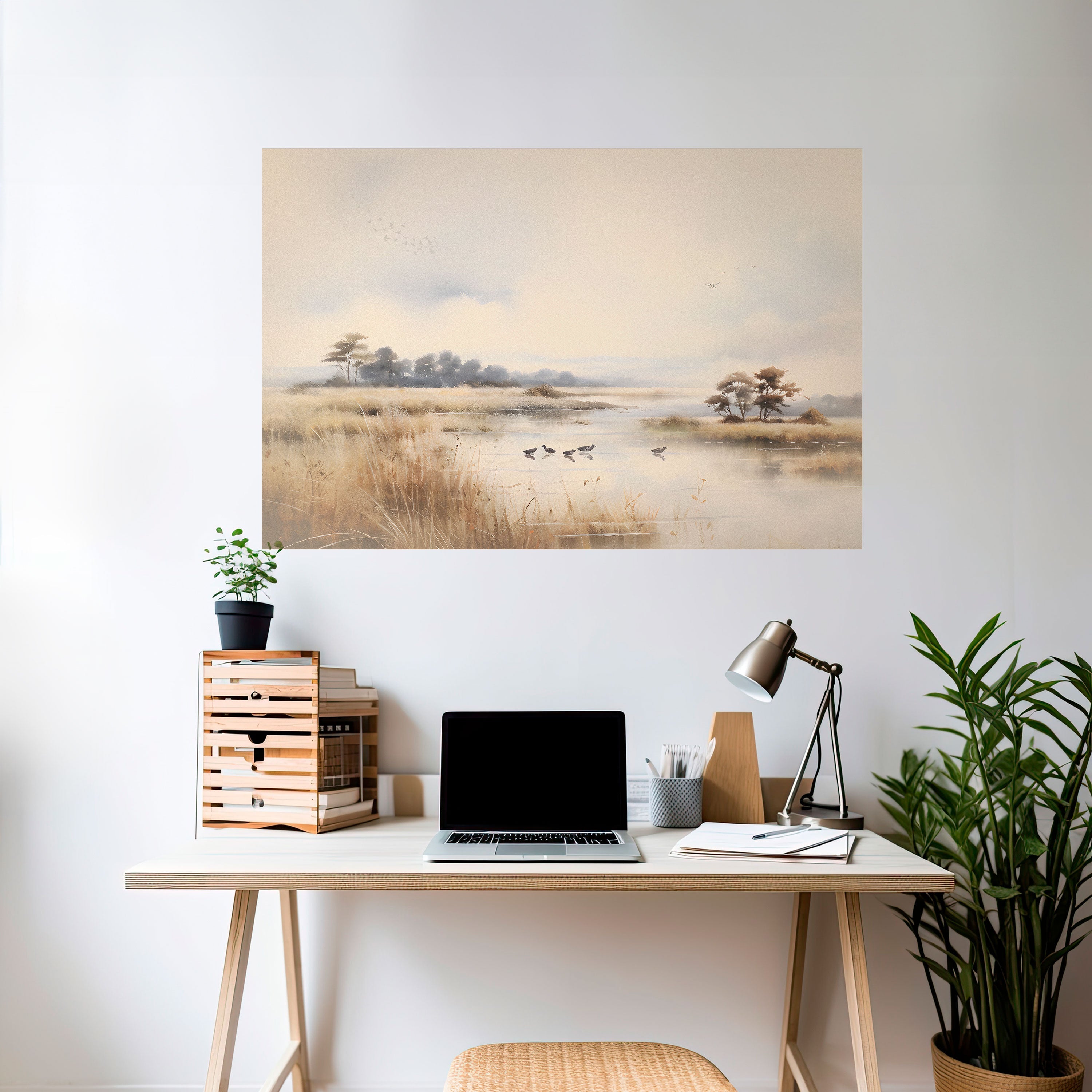 Affiche horizontale autocollante LAKESIDE NOSTALGY