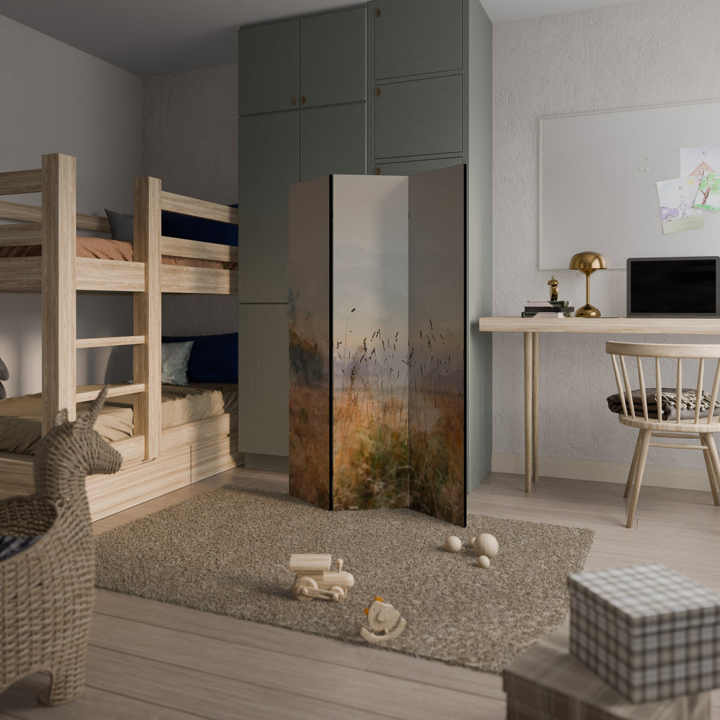 Séparateur de pièce décoratif à 3 panneaux « Tristesse estivale »