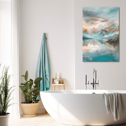 AZURE SUMMITS Vertical Canvas Print