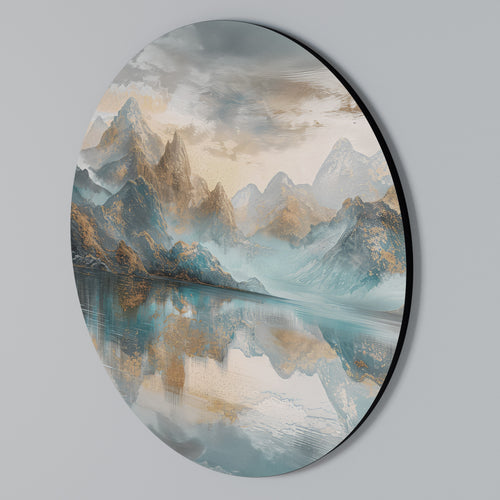 AZURE SUMMITS Round Wall Art