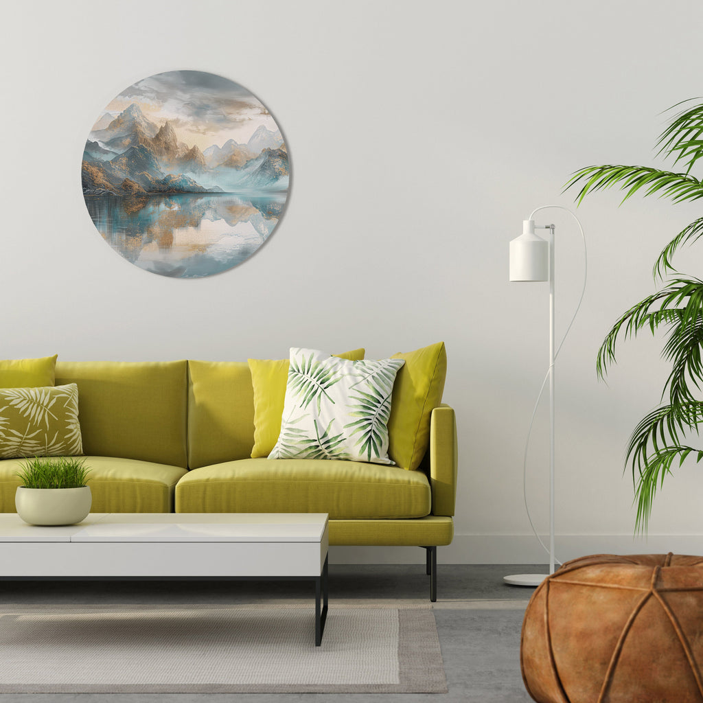 Décoration murale ronde AZURE SUMMITS