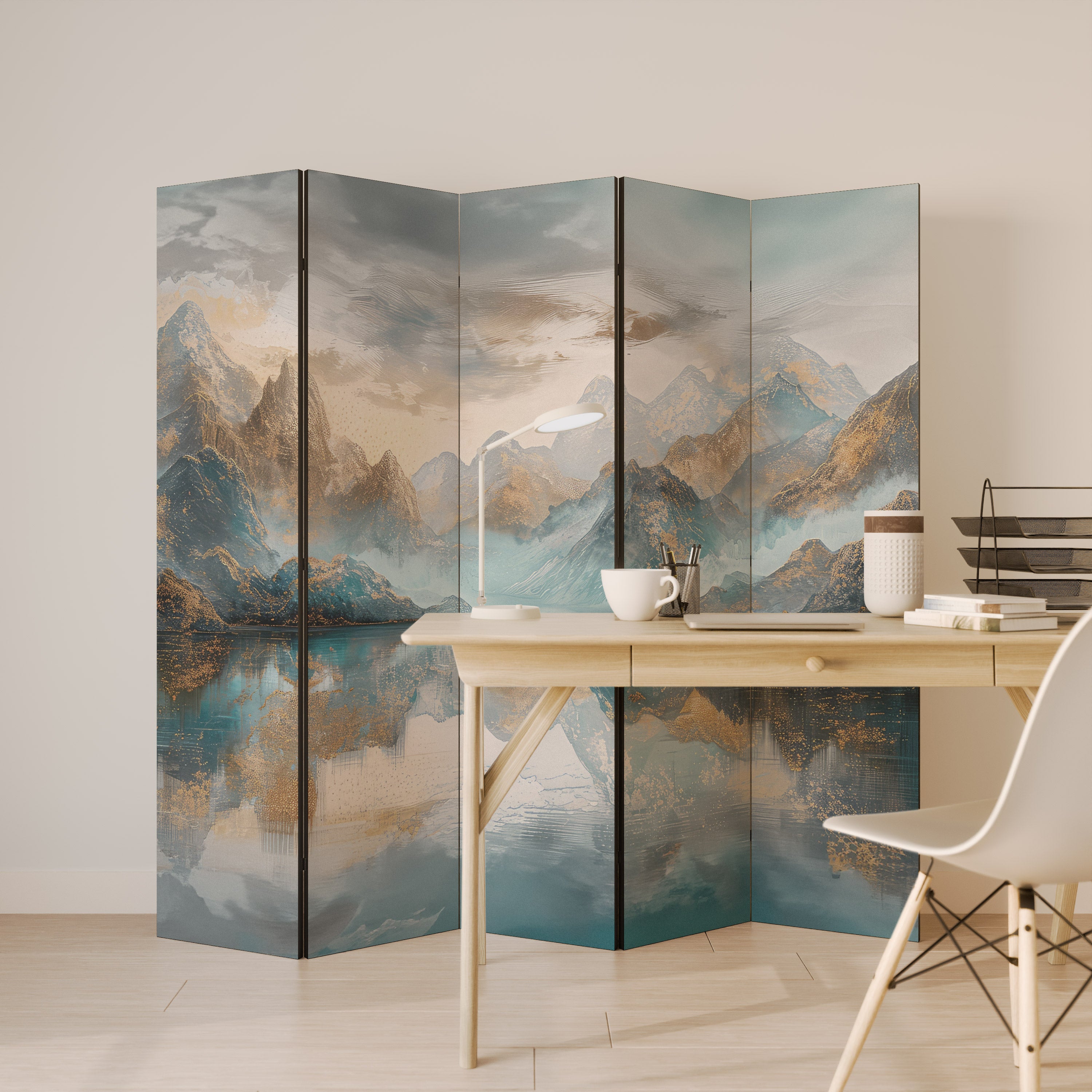 AZURE SUMMITS 5-Panel Room Divider