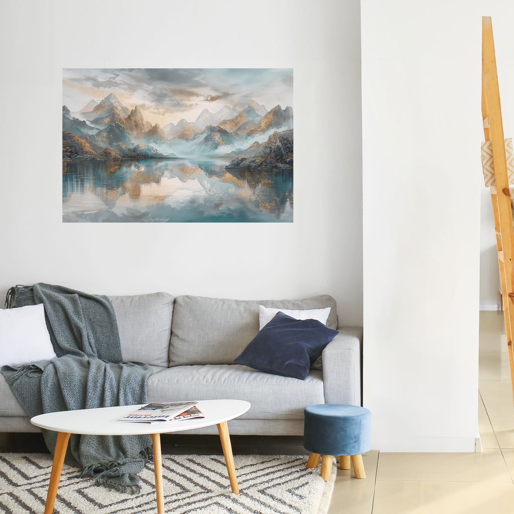 Affiche horizontale autocollante AZURE SUMMITS