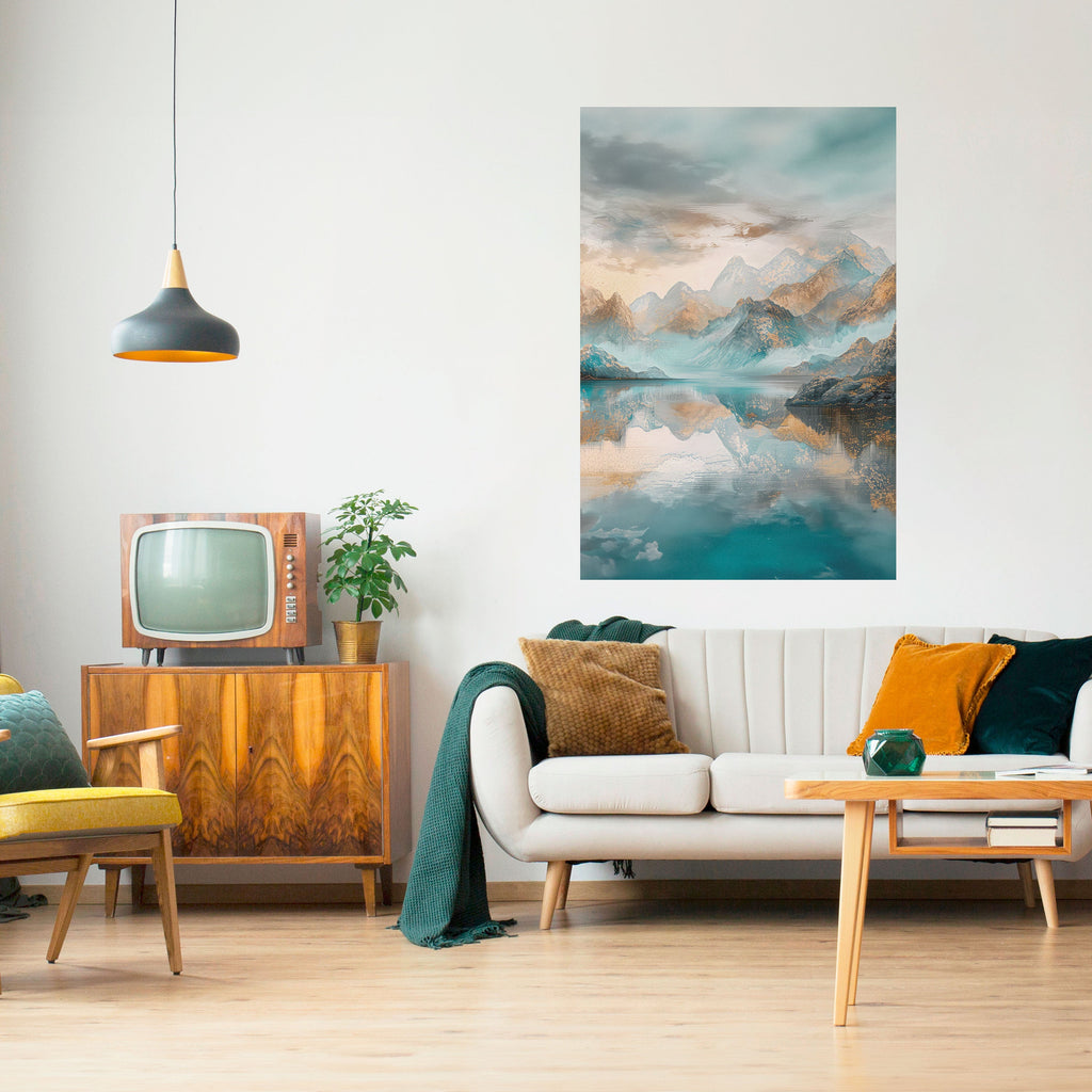 Affiche verticale autocollante AZURE SUMMITS