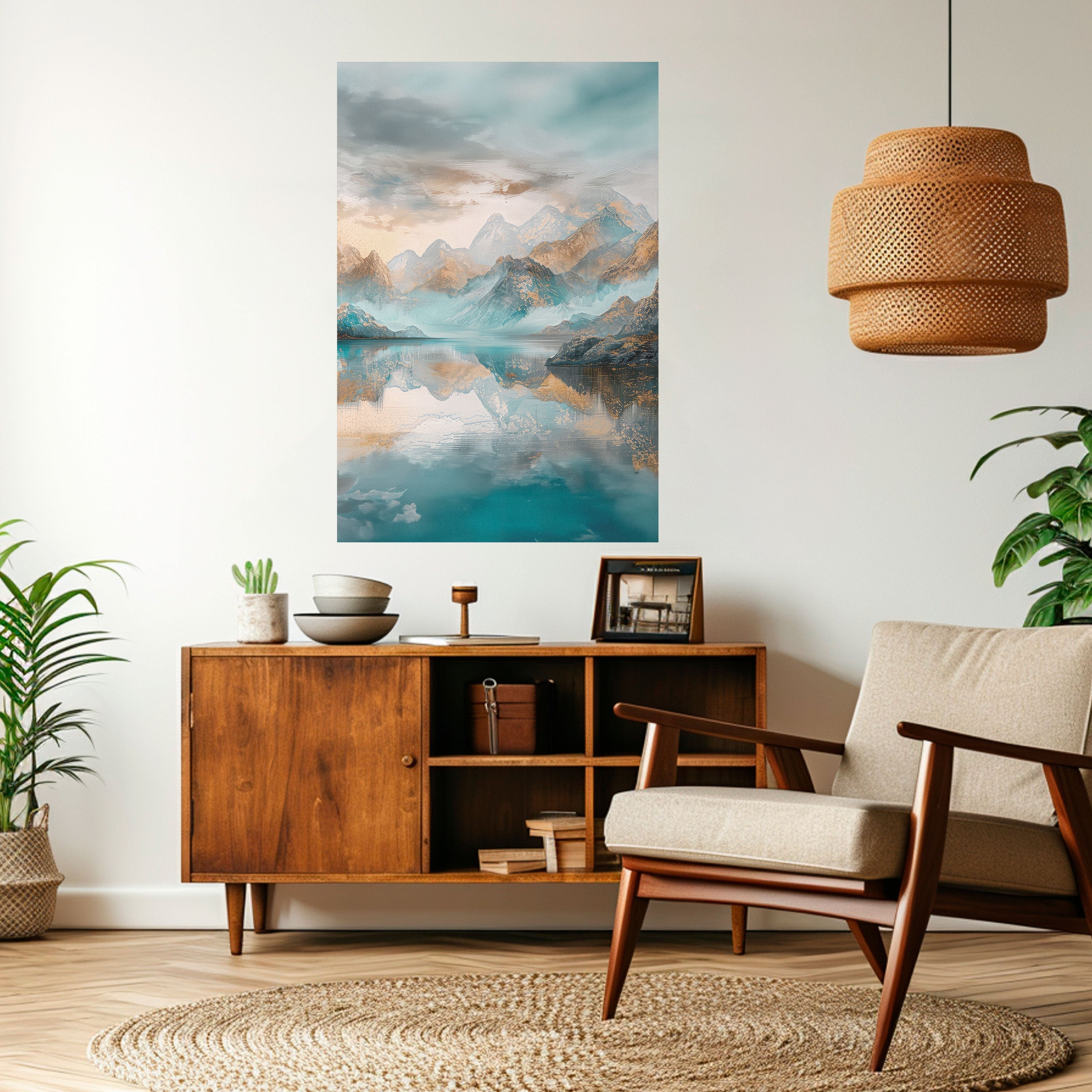 Affiche verticale autocollante AZURE SUMMITS