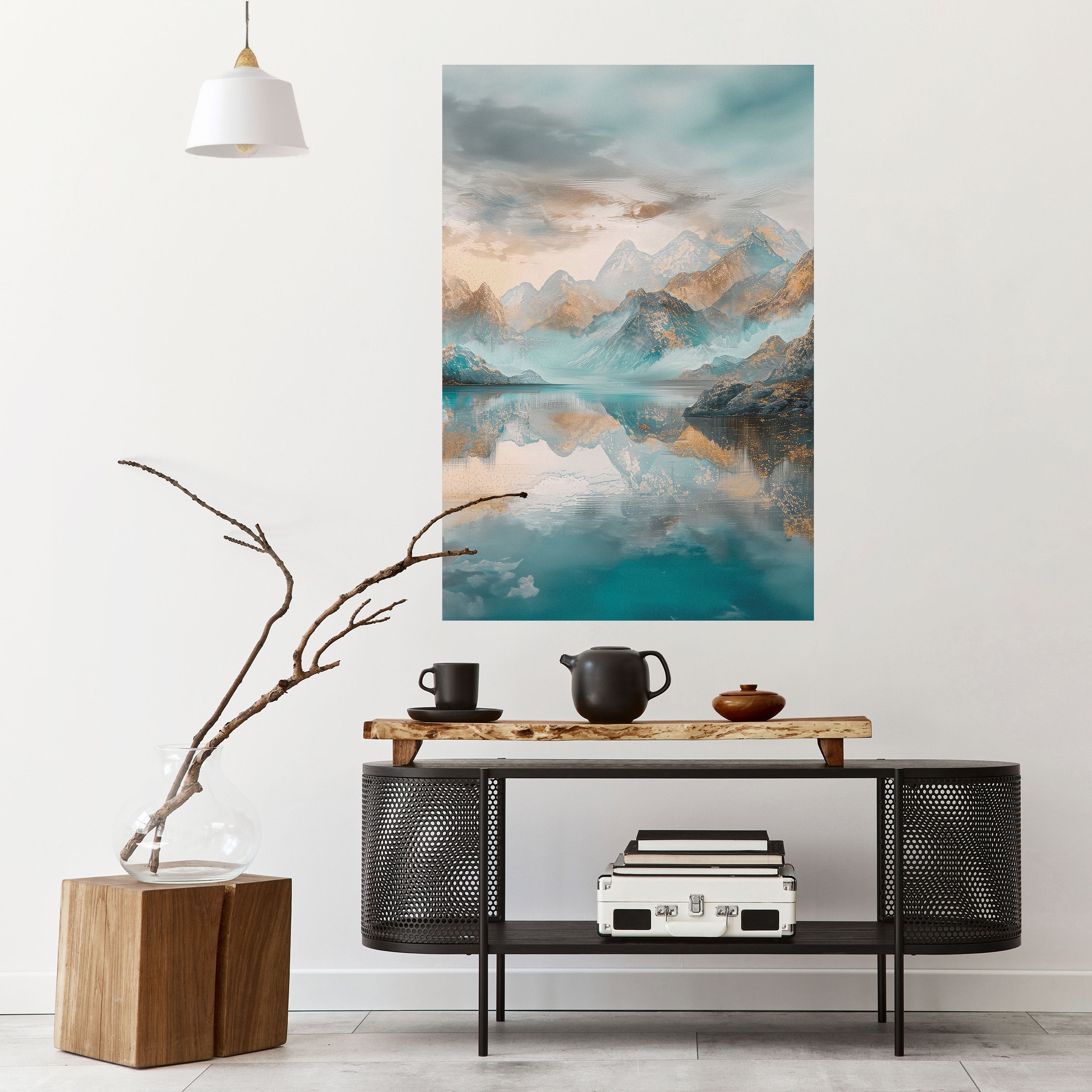 Affiche verticale autocollante AZURE SUMMITS