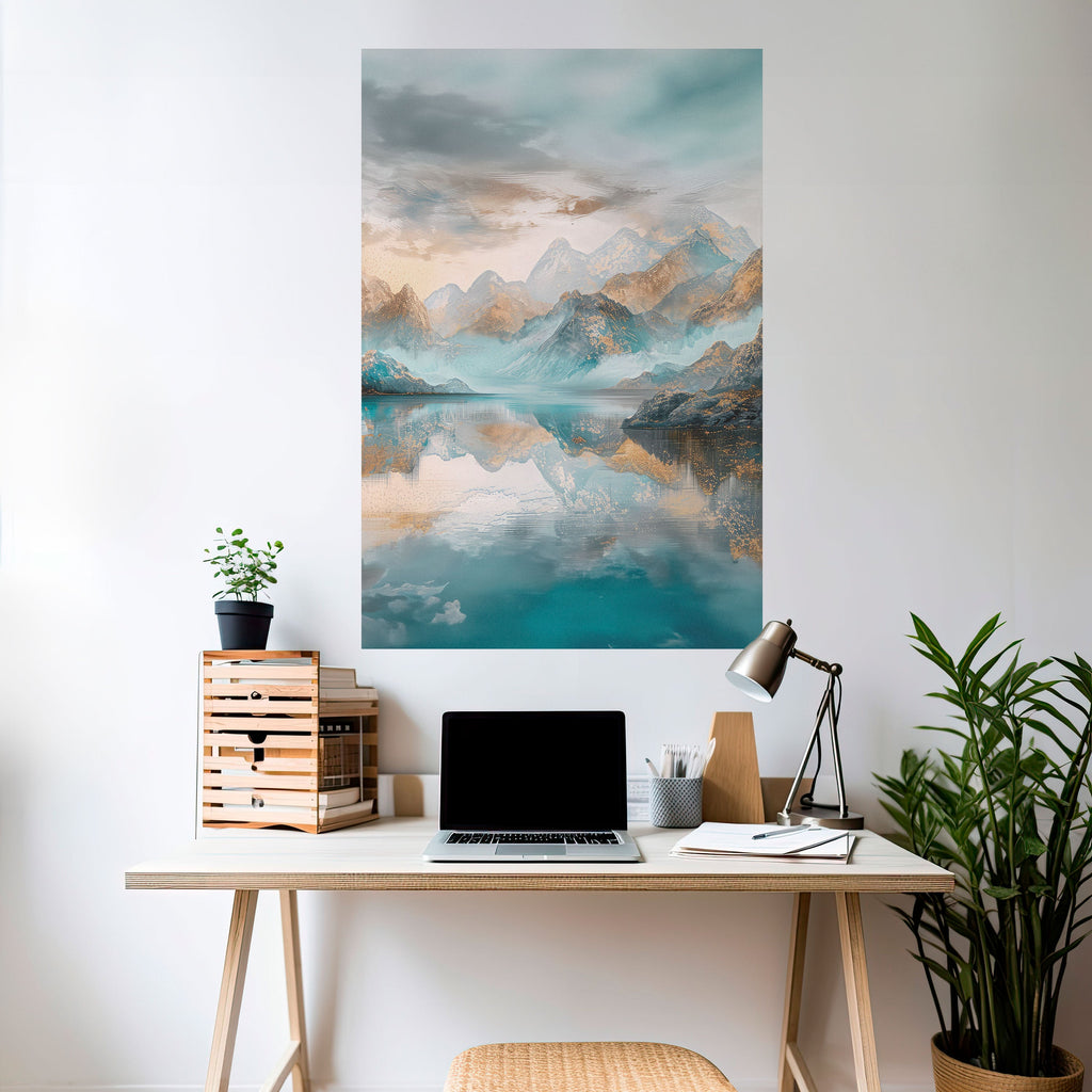 Affiche verticale autocollante AZURE SUMMITS