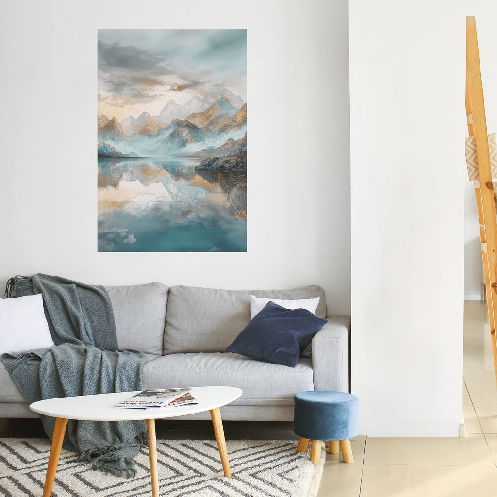 Affiche verticale autocollante AZURE SUMMITS