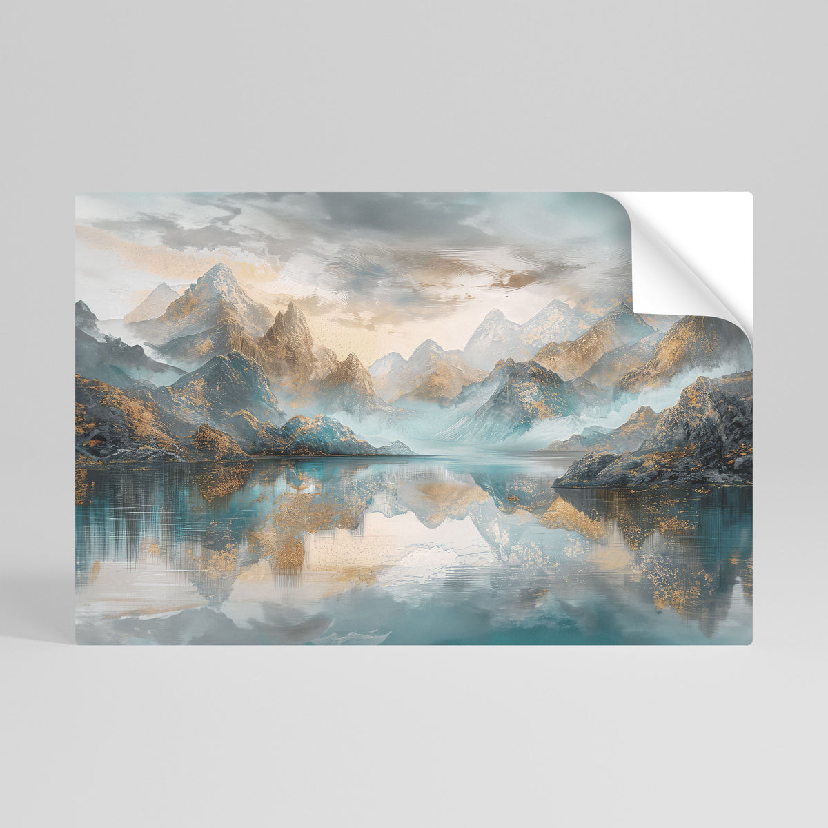 AZURE SUMMITS Peel and Stick Horizontal Poster